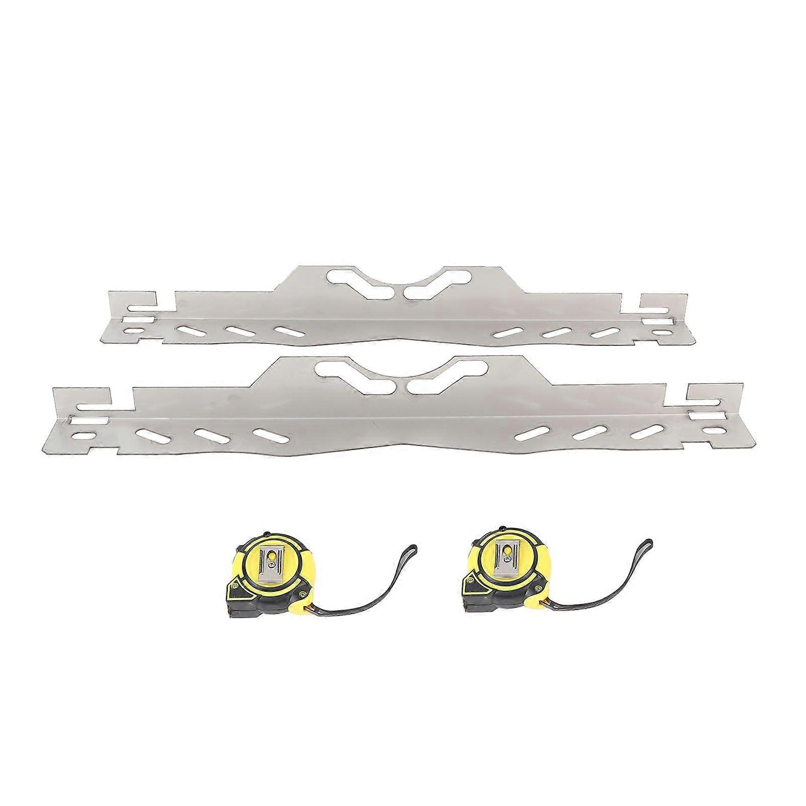 Wheel Alignment Tool Plate Stainless Steel Heavy Duty with 2 Tape Accurate Measurement Toe Alignment Tool for SUV Sedan MK72905