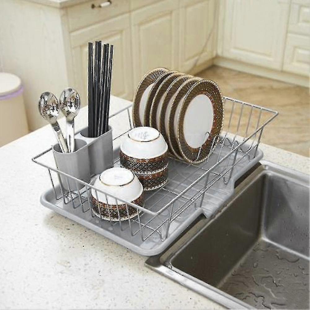 Dish Rack Kitchen Drain Rack With Removable Drip Tray - Kitchen Organization