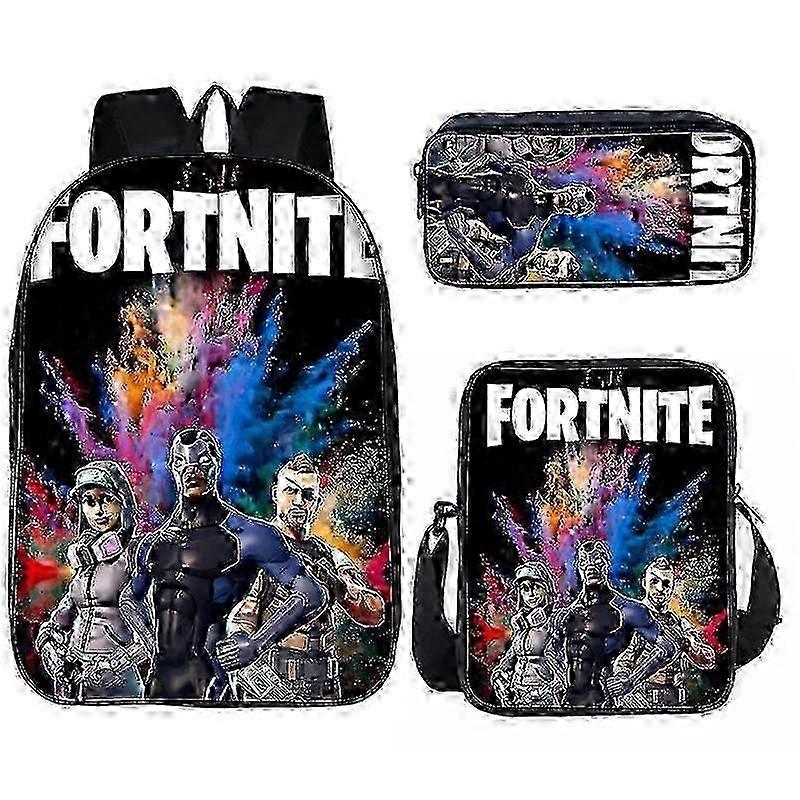Fortnite Student Schoolbag Fortnite Σακίδιο τριών τεμαχίων Τσάντα μεσημεριανού γεύματος Μολυβοθήκη Σακίδιο 0619
