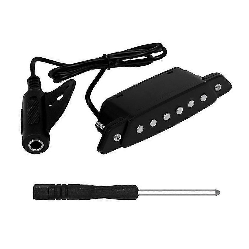 6-String SH-85 Soundhole Pickup EQ Preamp Pickup with Active Power Jack--