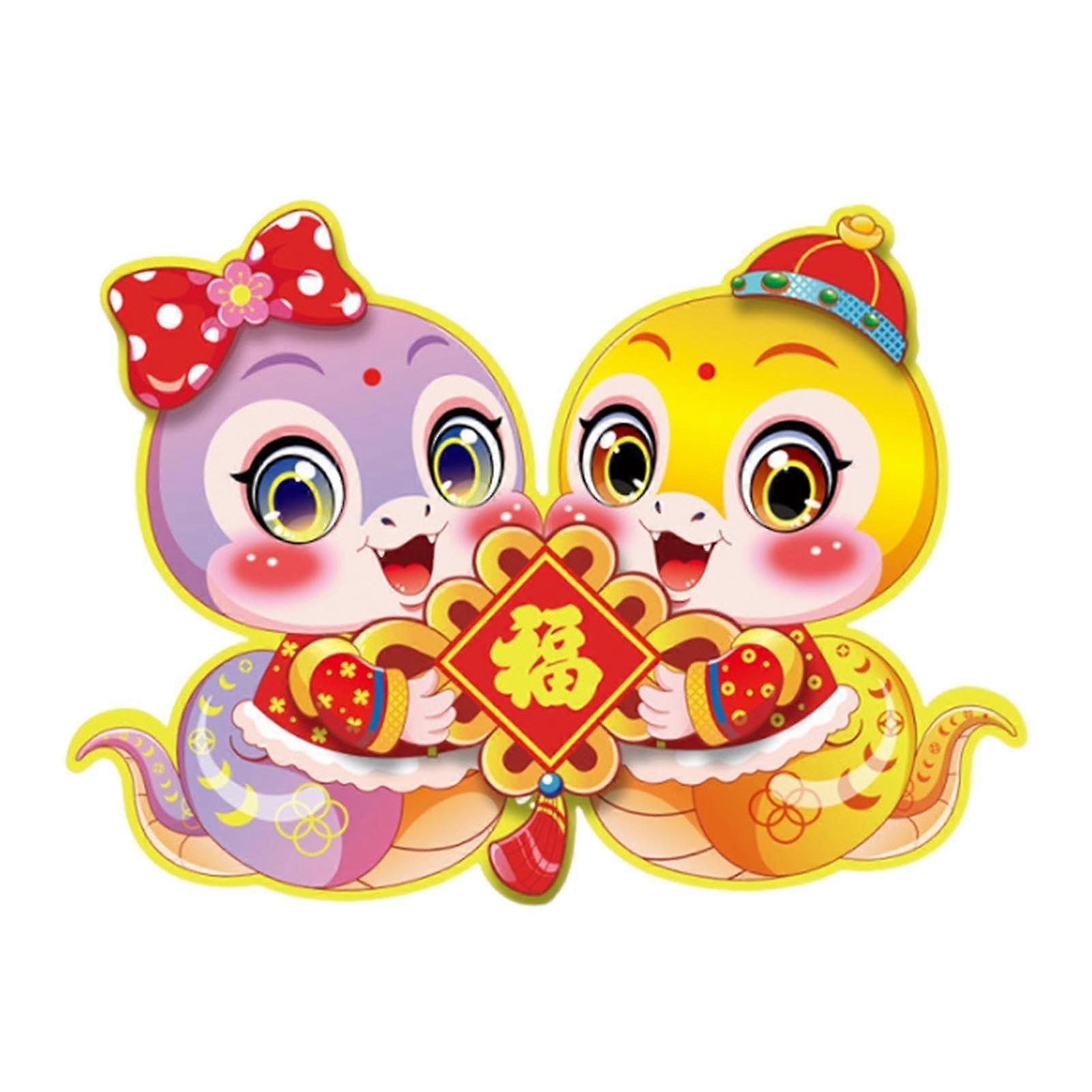 Moon Year Window Decals, Window Decorations 'Year of the Snake, Spring Party Items, Decorative Door Stickers, Christmas Decoration for V Windows'