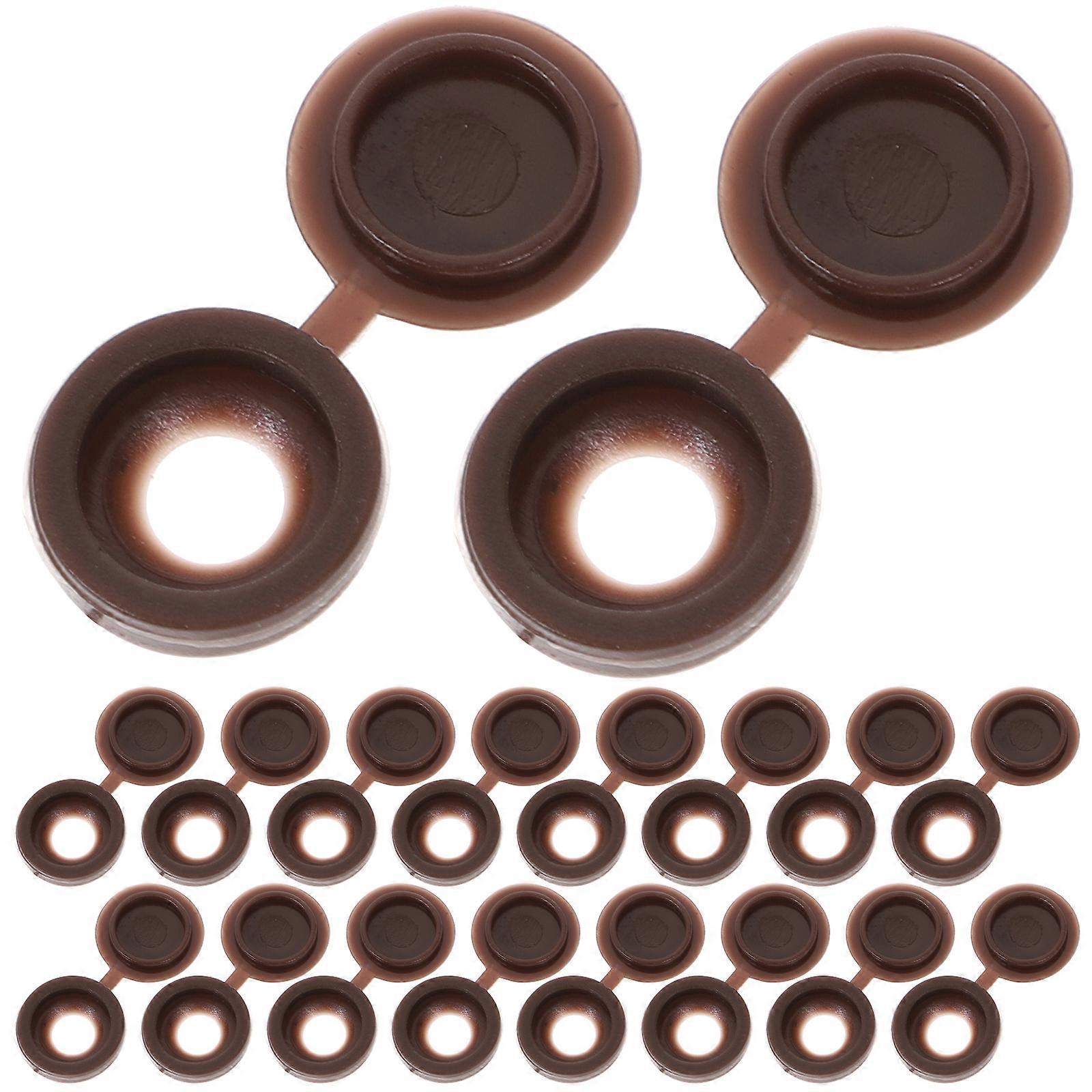 スクリュープロテクターキャップスクリューキャップ家具ネジホームユースブラウン2.80X1.20X0.30CM防錆100個