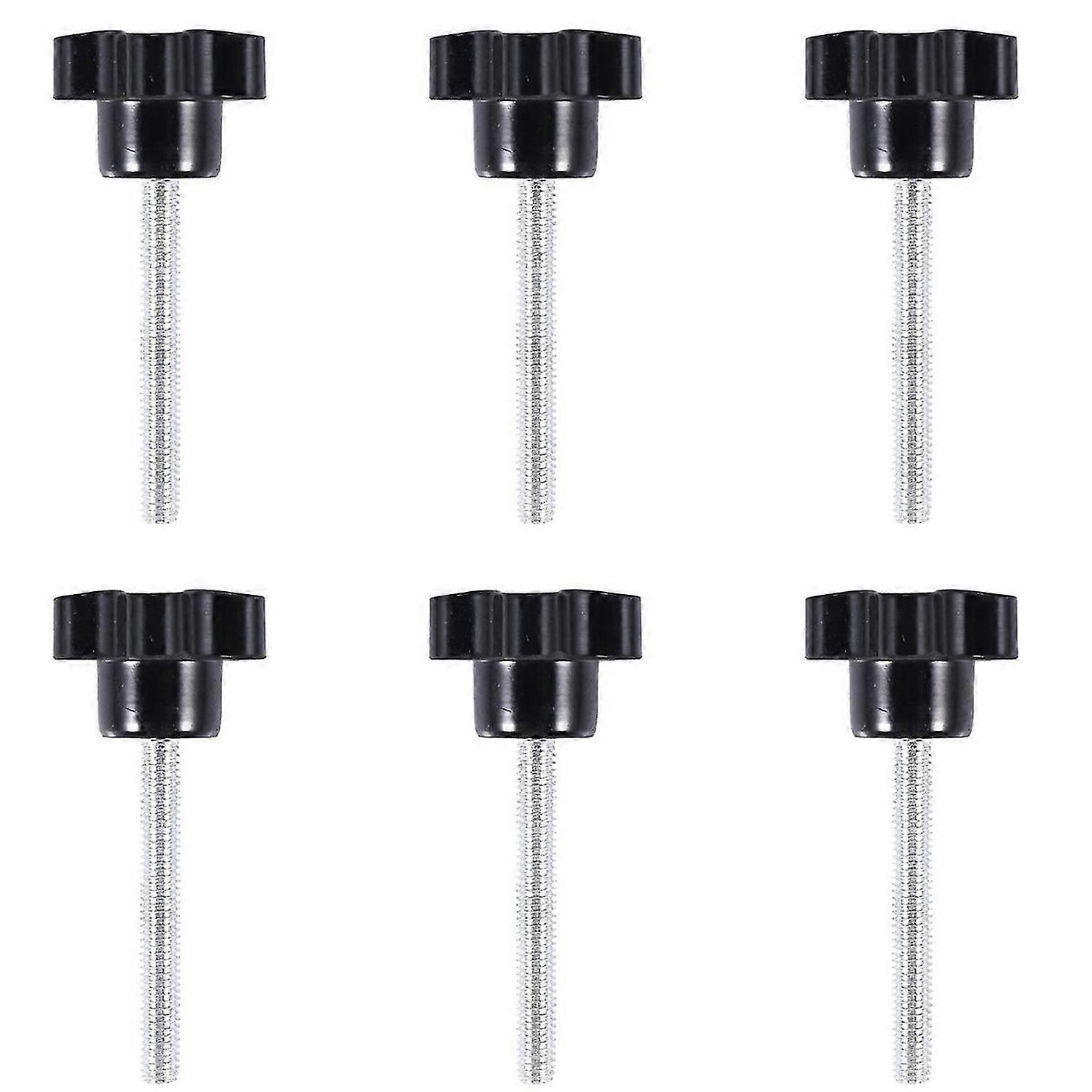 6 قطع M6 × 50 مم مقبض بلاستيكي على شكل نجمة قفل برأس خيط ذكر