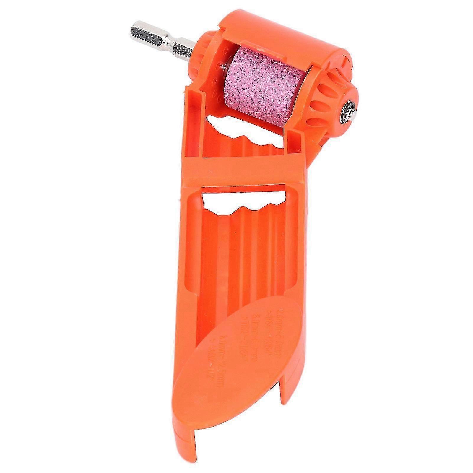 Portable Corundum Grinding Wheel Drill Bit Sharpener Compatible With Power Tools - Orange
