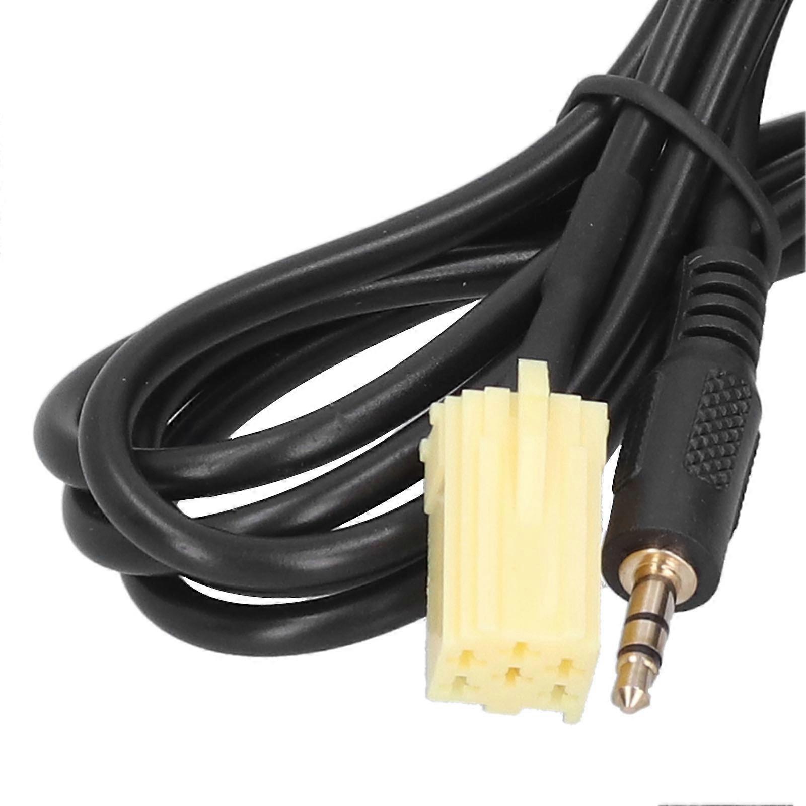 3.5mm Jack AUX Input Cable Cord with Install Remove Tool Fit for Fiat Grande Punto/500 6-Pin