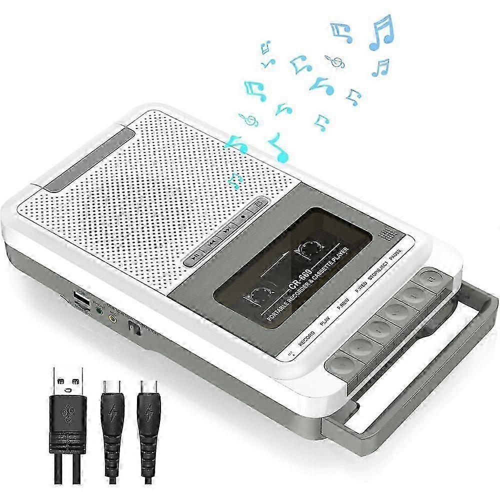 Cassette Tape To MP3 Converter USB/SD Recorder Player With Microphone Input And Noise Reduction