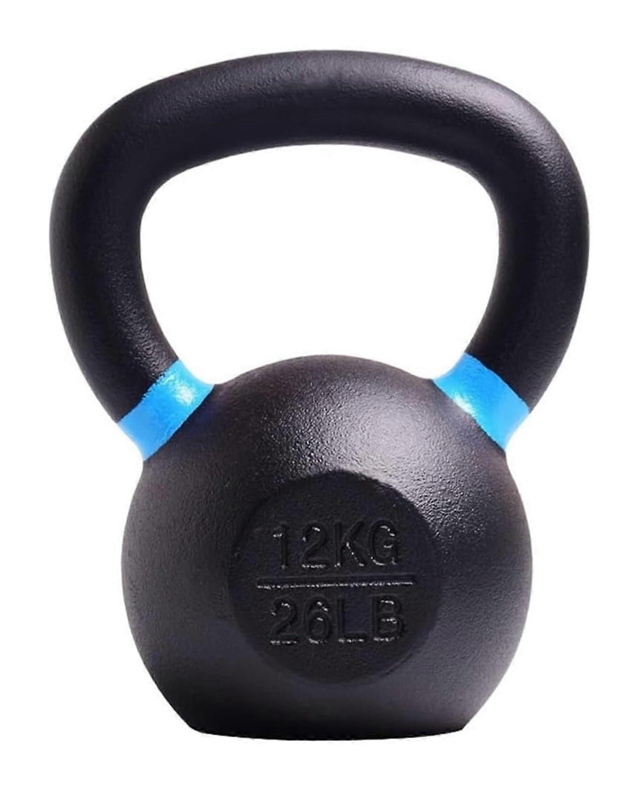 Kettlebell for Strength Training, Cast Iron with Wide Handle (12kg)