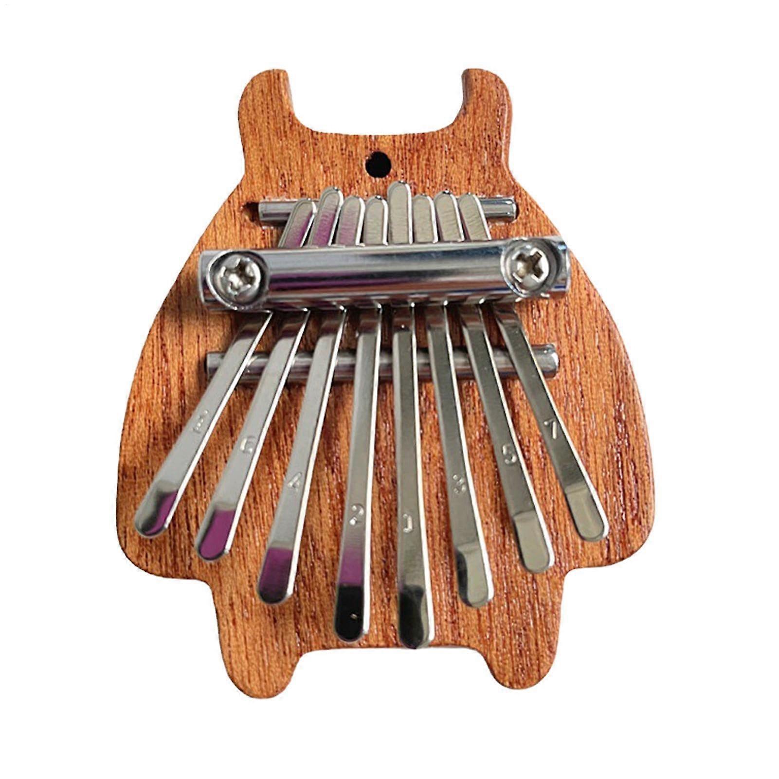 Finger Thumb Pianos, 8-Key Portable Handheld Piano for Kids and Adults, Cute Symmetrical Design, Beginner-Friendly Holz Material
