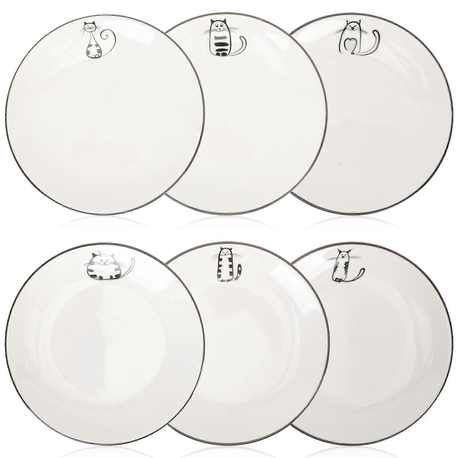 Ceramic Dinner Plates for Home Assorted Color Elegant Design Easy to Pieces