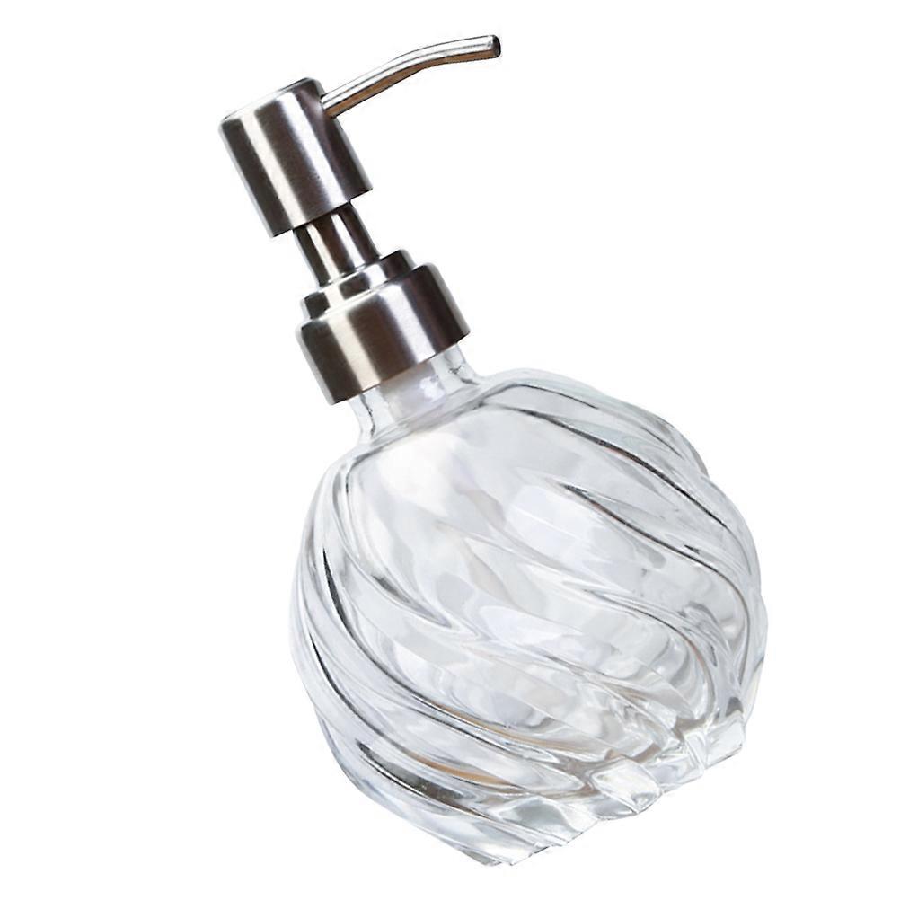 Travel Toiletry Containers Empty Pump Bottles Glass Refillable Portable Home Gym Use 270ml Silver 1Set