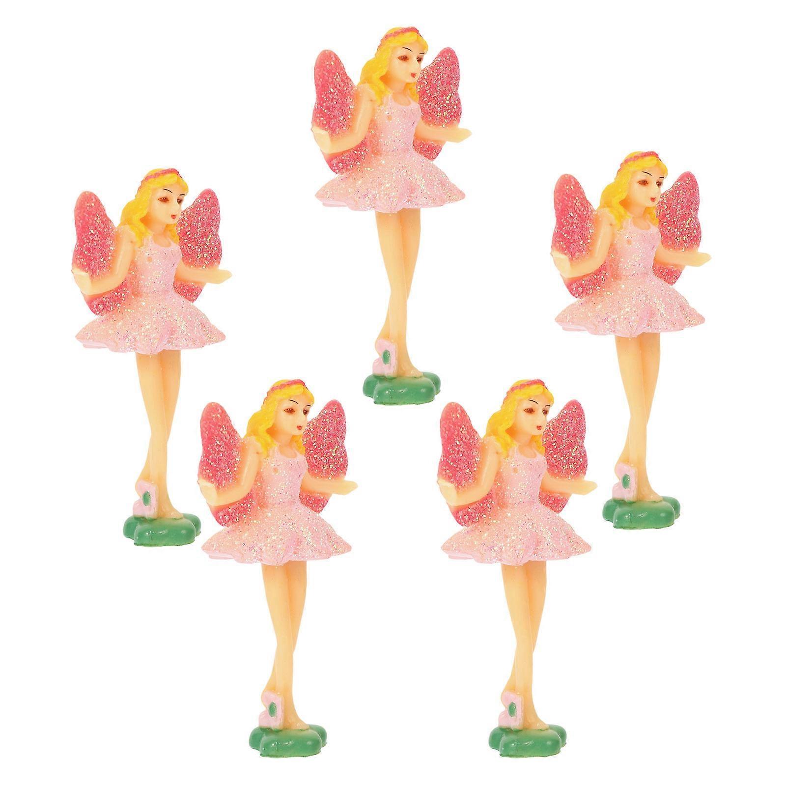 Music Box Supply Music Box Dancing Statue Fairy Ballet Doll Display present Giving ABS Material 5Pcs