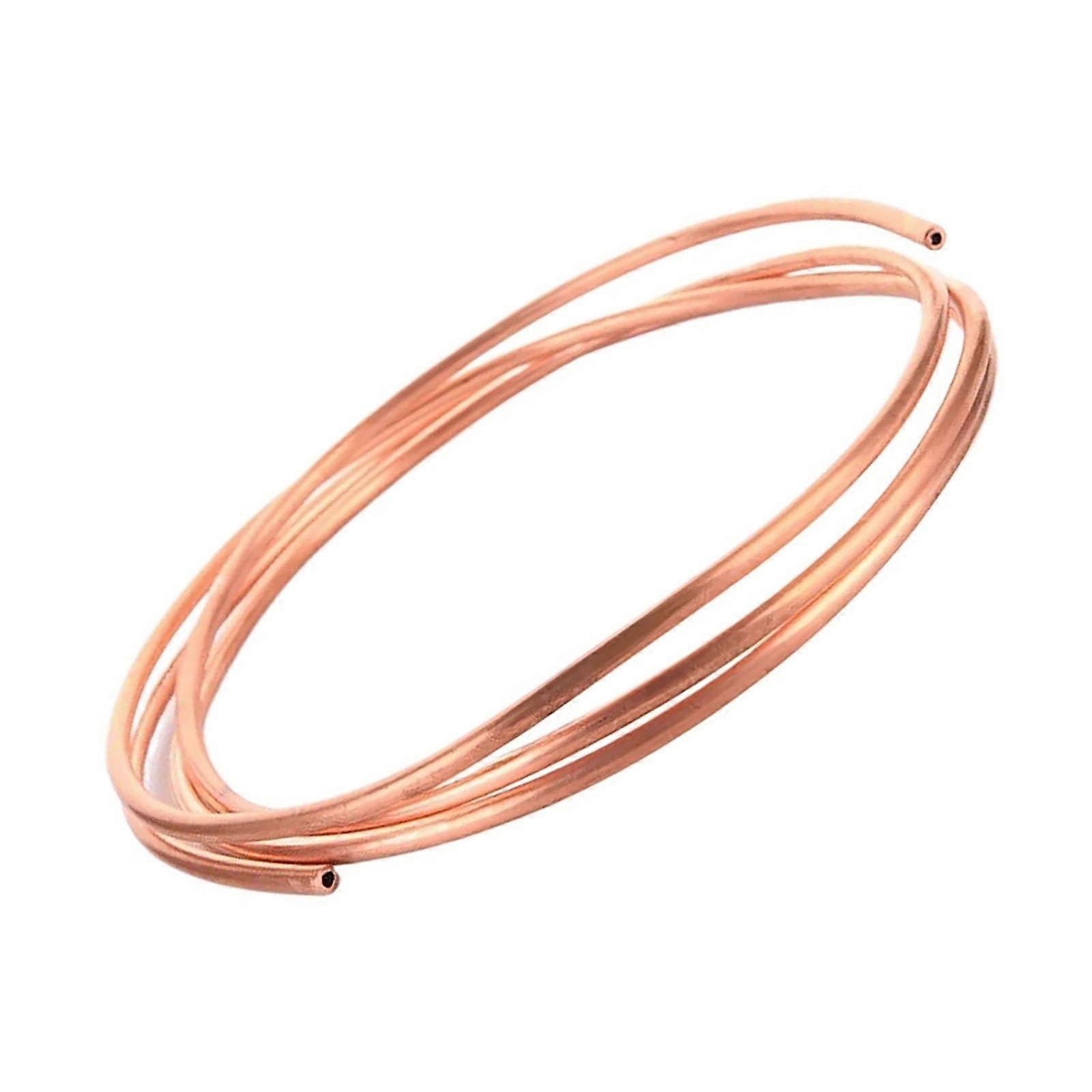 Copper tube with soft coil, red copper coil hose T2, 99.9% (2m x 6mm x 0.6mm)