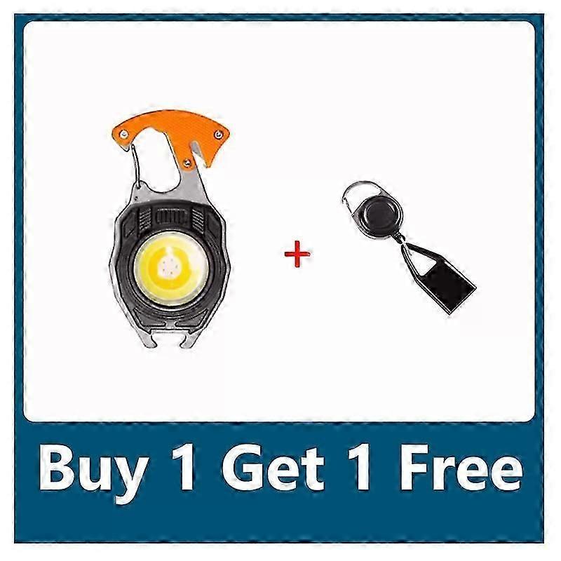 Mini COB Keychain Light Multifunctional Highlight Work Pocket Light Outdoor Camping Portable USB Repair Emergency Light
