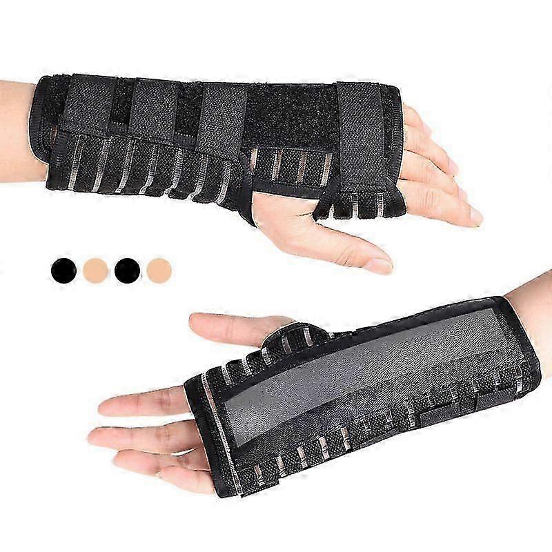 Breathable Wrist Support Brace Splint - Ideal for Carpal Tunnel, Sprains, and Tendonitis (1 Pairs)