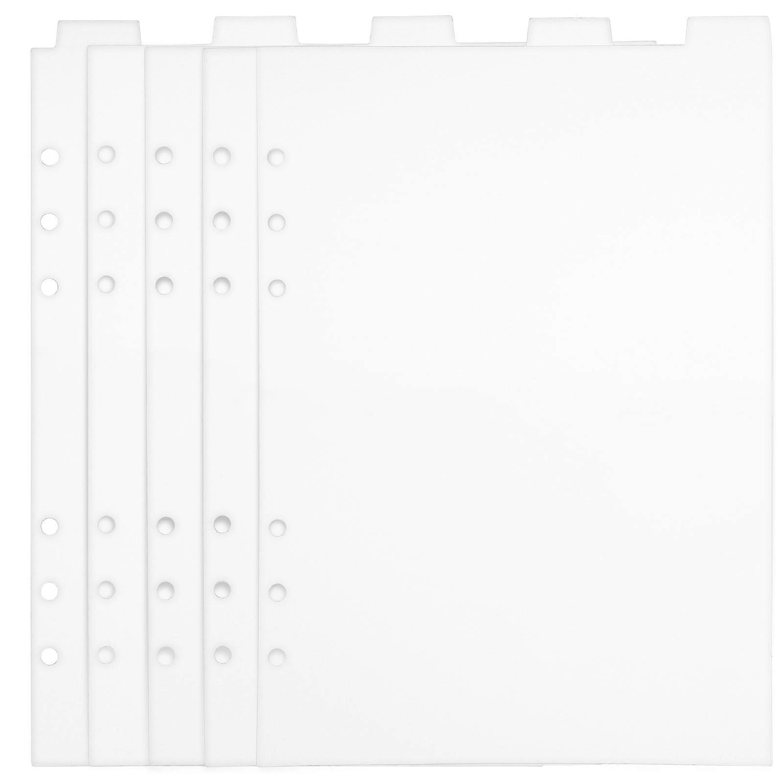 Book Dividers Pvc Page Dididers Document Separation White Rectangular Simple Design For Reports Students 1 Set