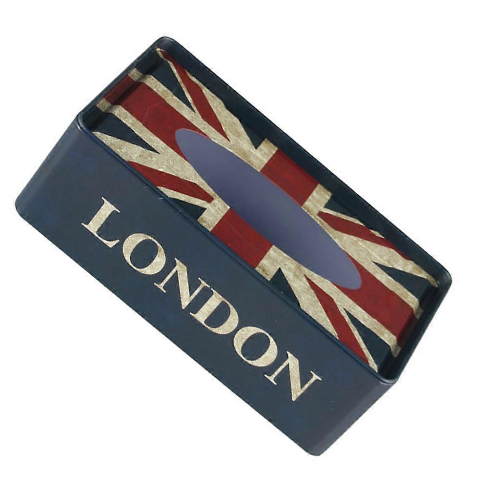 Tissue Box Holder Withdrawable Tissue Box Living Room Accessory Rectangular Iron Material 1Pcs