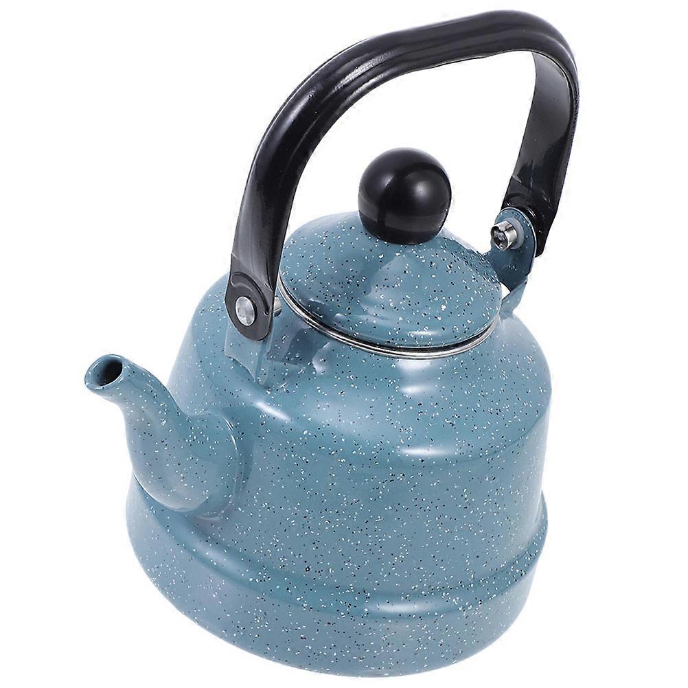 Vintage Tea Pots Enamel Water Kettle Green Color For Home Tea Time 16X16X21CM 1Set