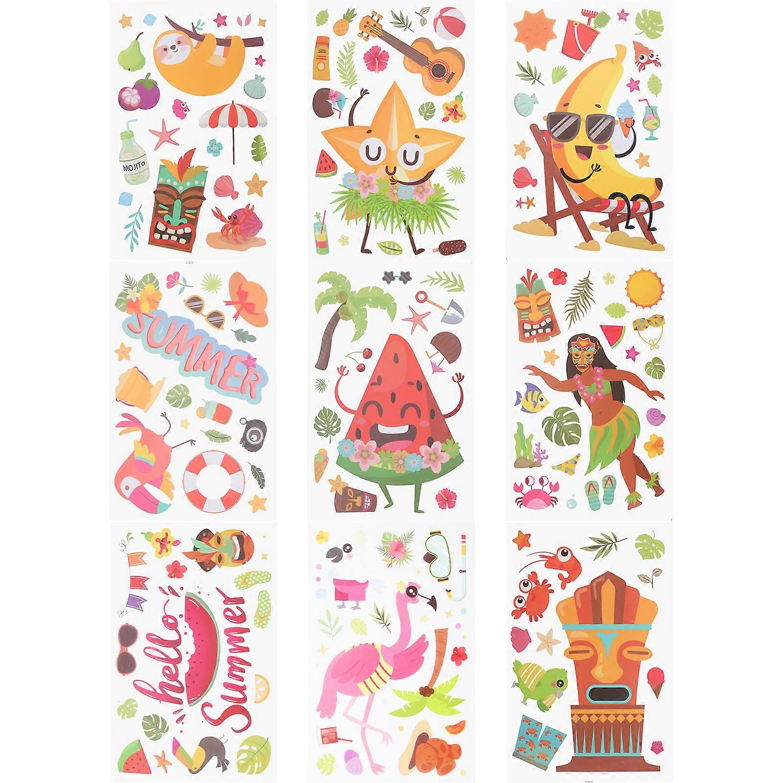 Clings For Window Home Decor Shop Window Party Planners 30X20X0.5CM 9 Sheets
