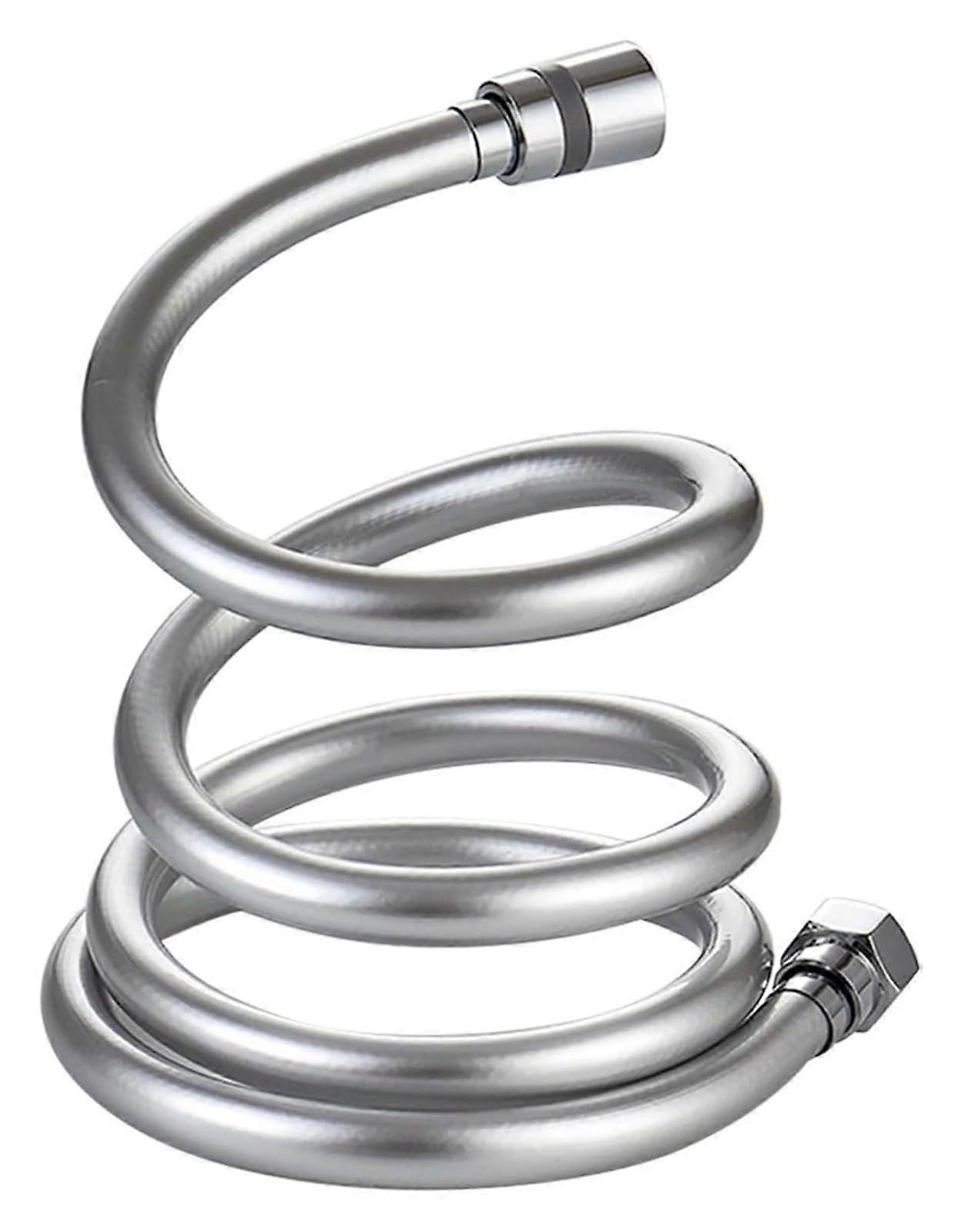 Shower hose, extra long hotel connection, PVC, silver, heatresistant, flexible (2m).
