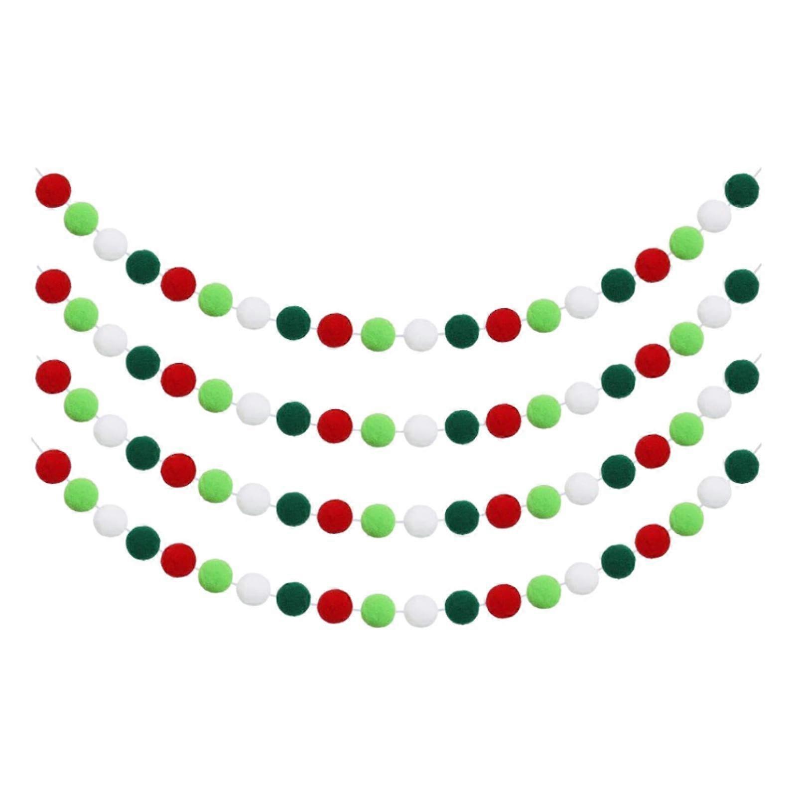 Felt Ball Garland for Nursery and Holidays Style C