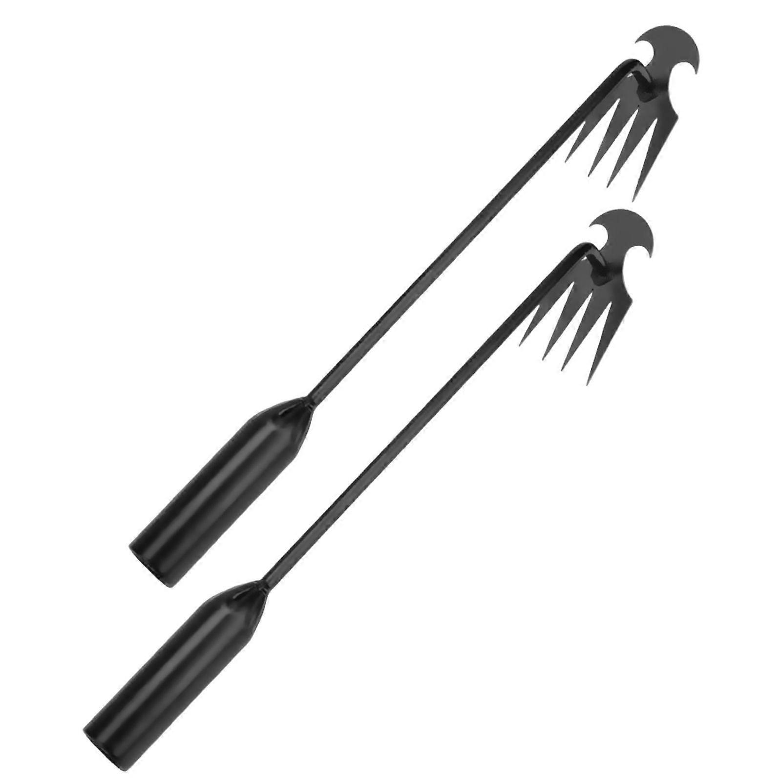 2-in-1 Heavy Duty Garden Hoe Rakes Tool - Double Side Weeding Cultivator for Flower Beds, Vegetable Gardens & Backyard