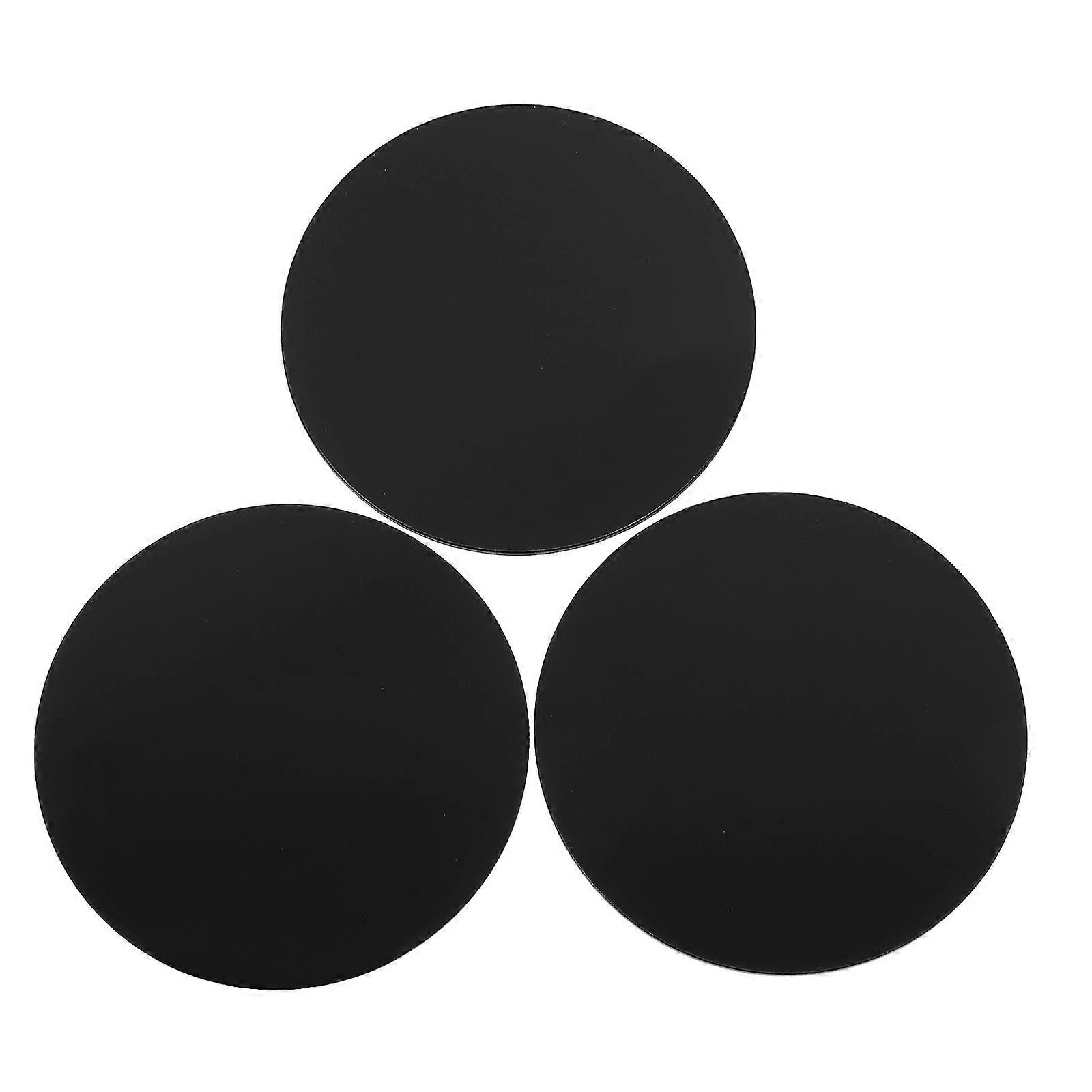 Black Acrylic Bases for Miniature Models Perfect for Router Use and DIY Projects 25mm Diameter