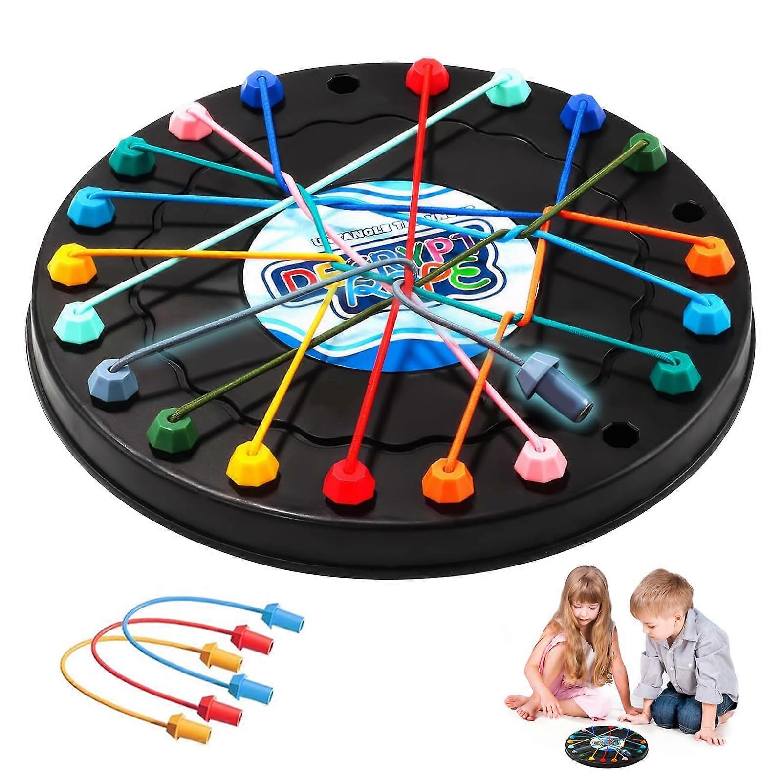 Rope Challenge Game - Twisted Rope Puzzle for Family Fun, Interactive Board Game for All Ages, Durable Design