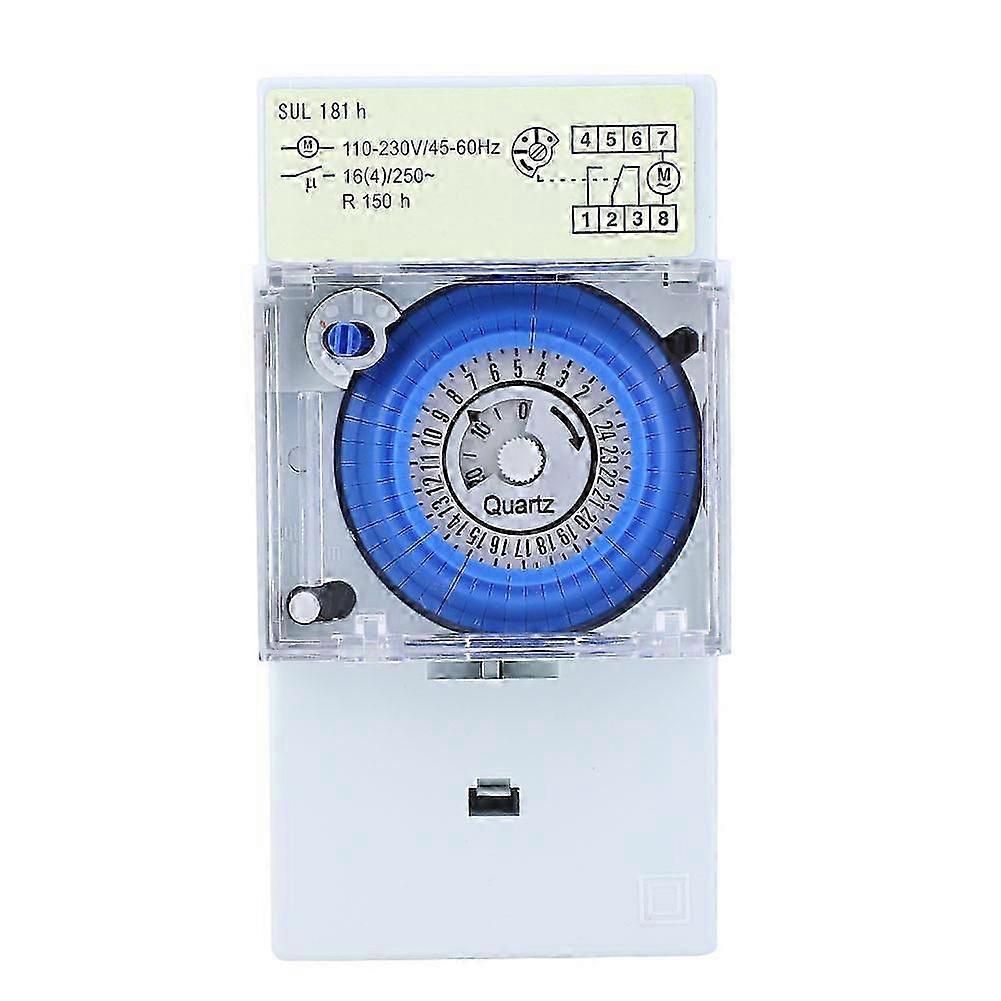 SUL181h Mechanical Timer 24 Hours Quartz Motor Timer Switch Relay 110~230VAC 16Ag