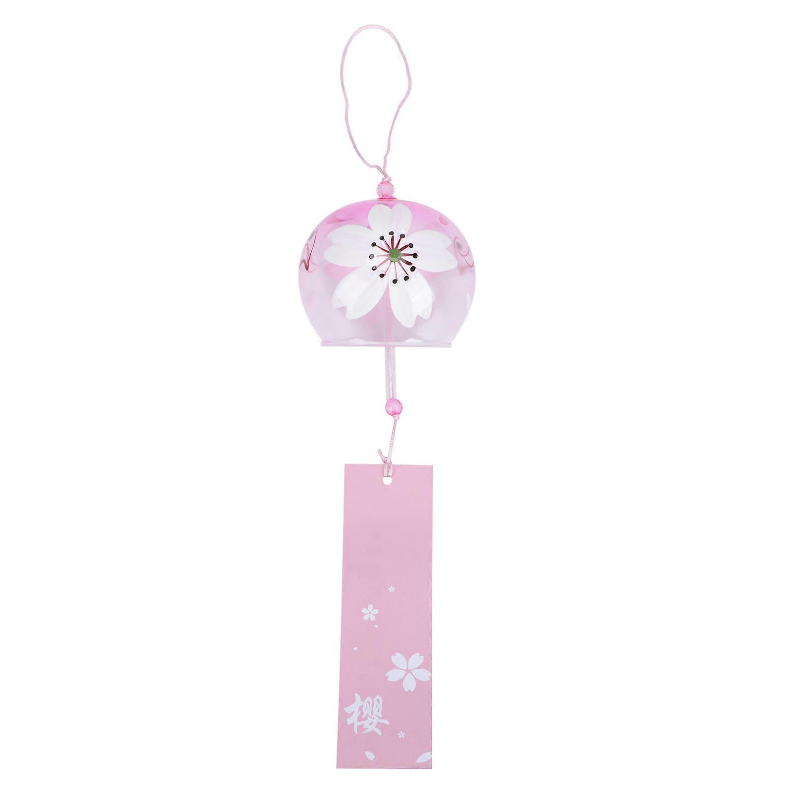 Hanging Outdoor Decor Japanese Chime Rosy 8x7cm For Garden Adornment 1Pack