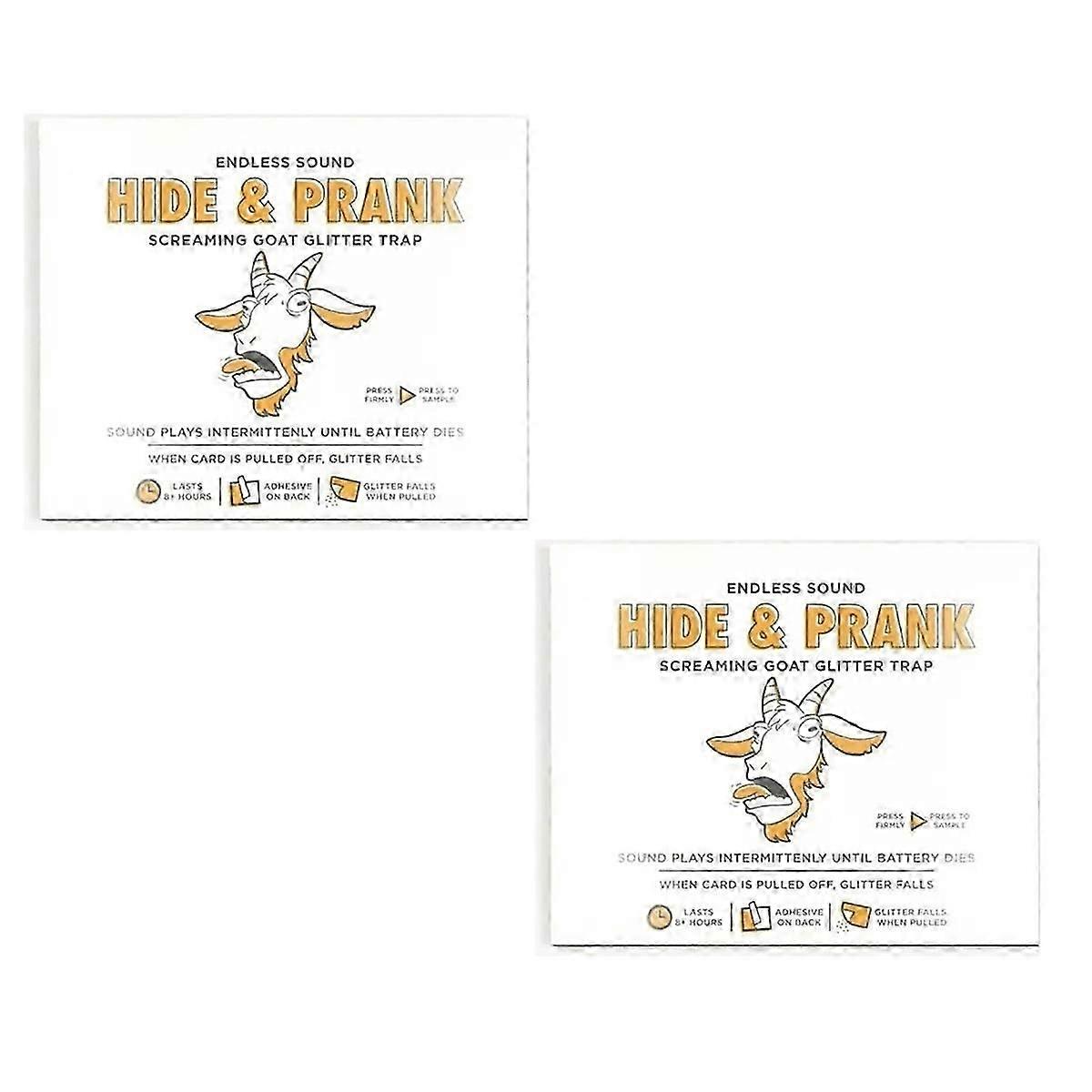 2Pcs Intermittent Goat Glitter Trap Prank Goat Glitter Trap - 8 Hours of Intermittent Goat Bleating