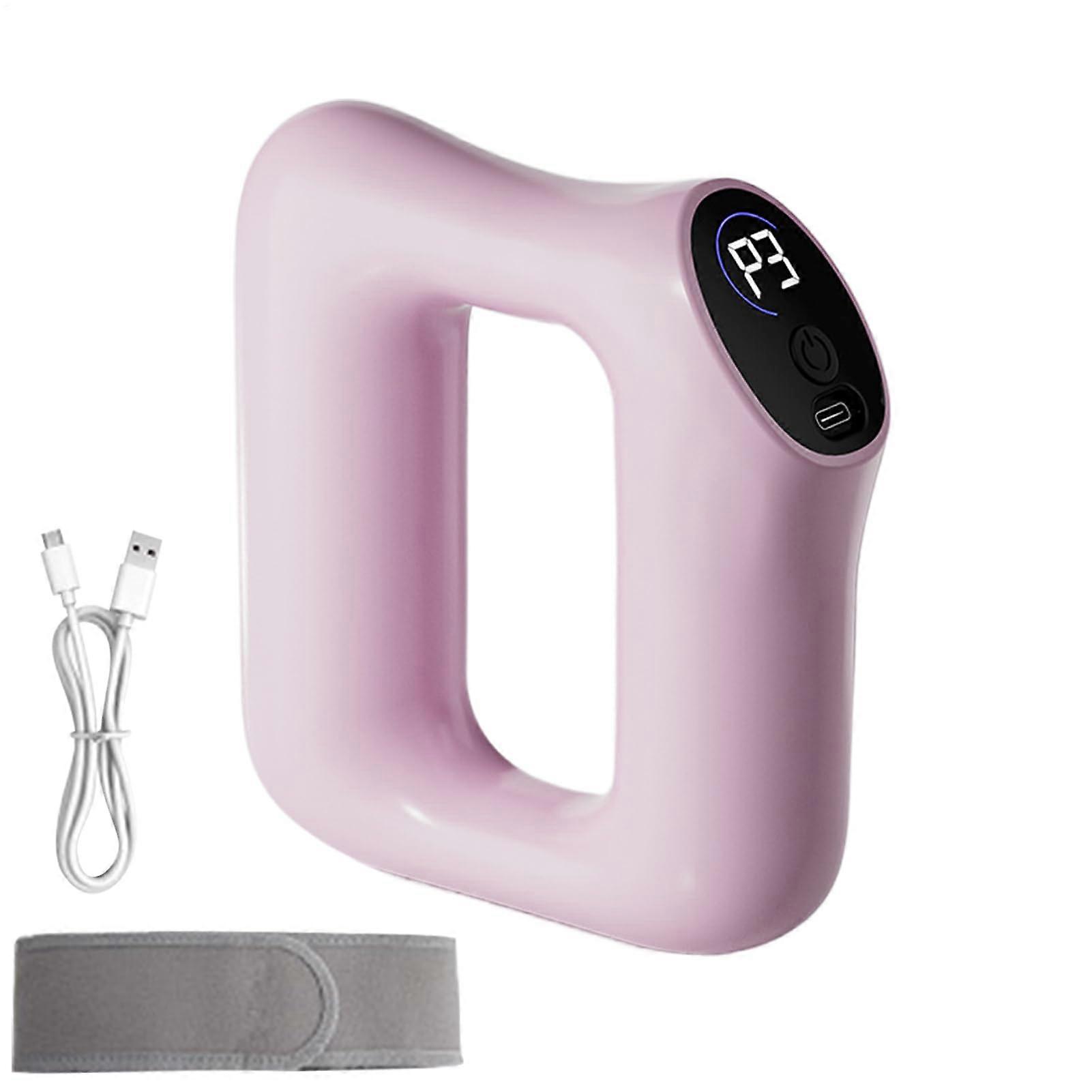 Multifunctional Whole Body Fascia Ring Rechargeable Deep Tissue Massage Device with Heat Function for Athletes Women Men Pink