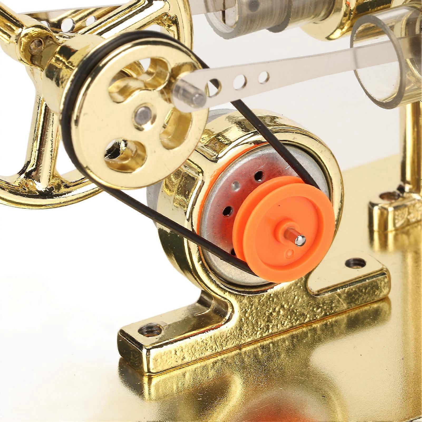 Stirling Engine Model Kit Novel Interesting Stirling Scientific Physical Model with LED Light for Learning Props Gifts