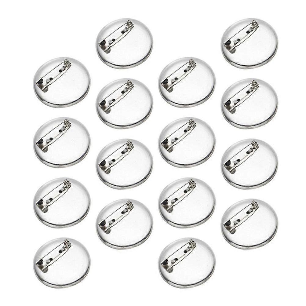 100pcs Round Brooch Base Clips for DIY Jewelry Making – Polished Edges, Versatile Badge Holders for Corsages and More