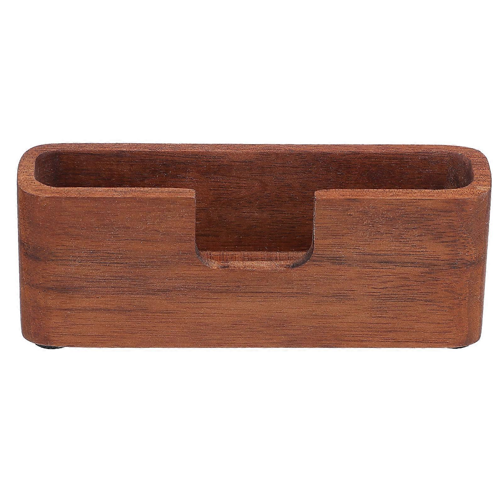 Business Cards Box for Storage with Smooth Surface and Stable Design Coffee Color Fits Various Office Scenes 1 Pc