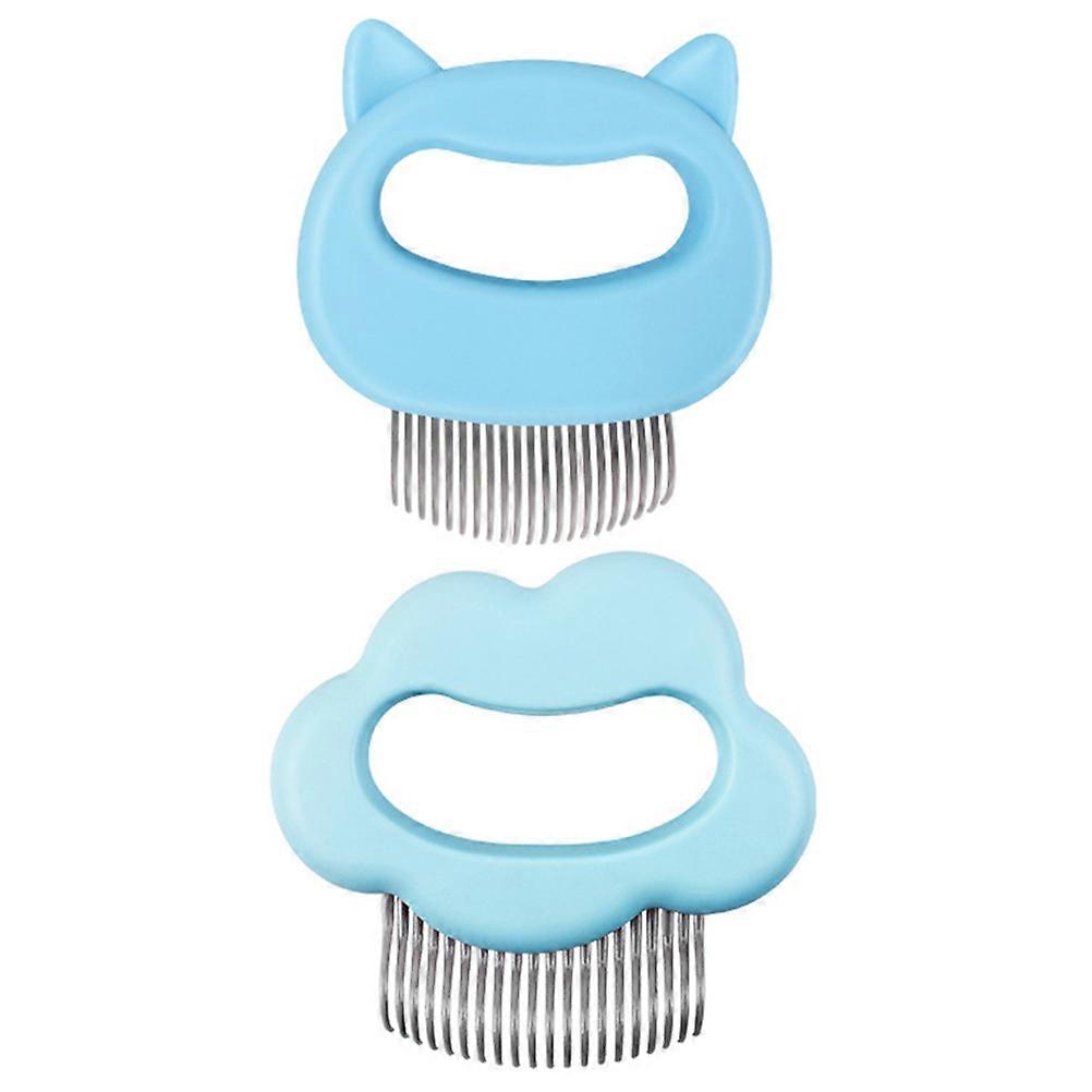2pcs Portable Cat Grooming Combs – Wear Resistant, Ergonomic Brushes for All Hair Types, Lightweight and Easy to Store