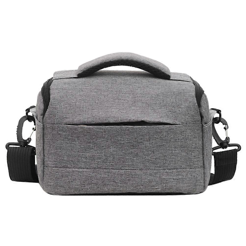 Grey Nylon Camera Bag with Adjustable Straps for Storage Use and Multiple Wearing Modes 7.8"x4.5"x10.2"