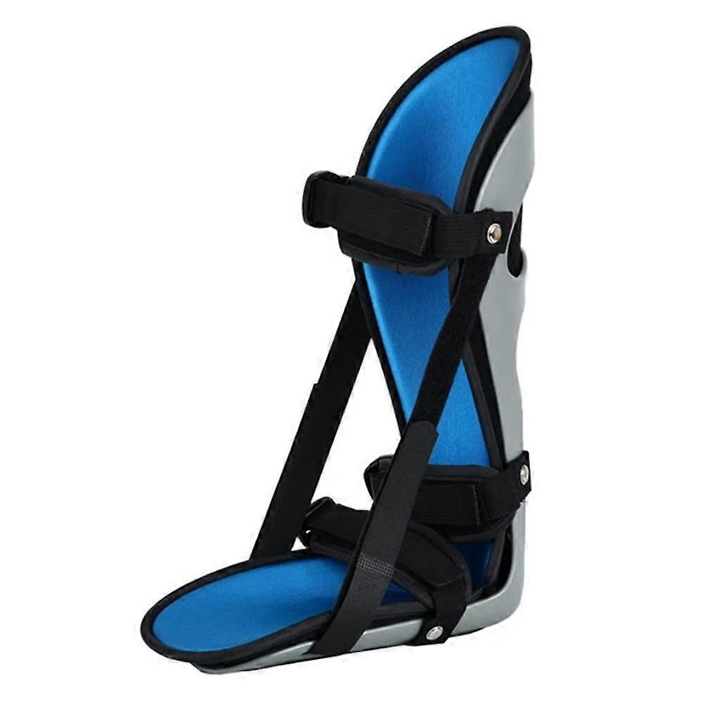 Sleeping Stretch Boot for Plantar Fasciitis with Adjustable Achilles Tendonitis Bandage, Grey and Blue, for Heel Spurs and Arch Pain