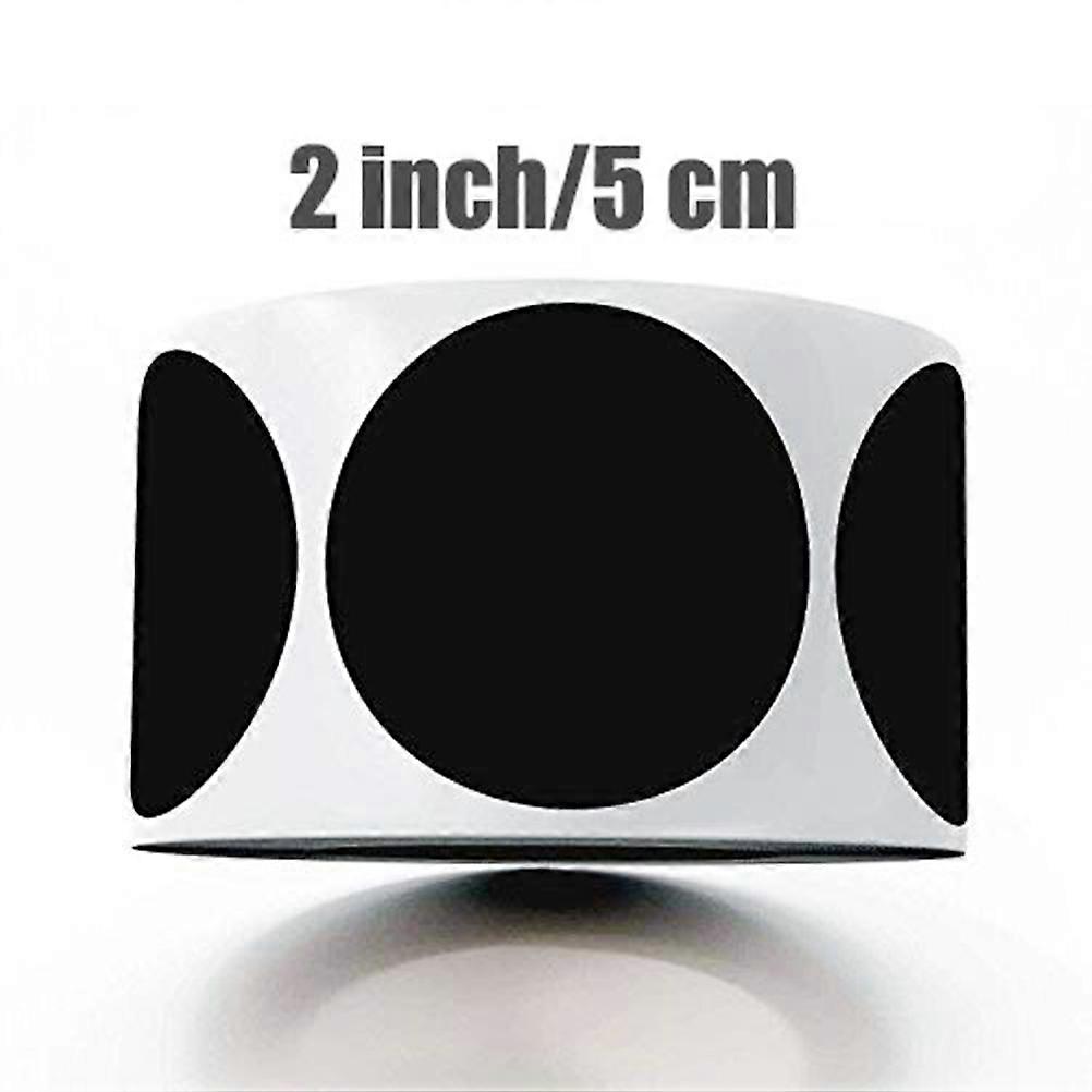1 Rolls 120pcs PVC Chalkboard Labels Adhesive Stickers Round Shape for Bar Home Office Black