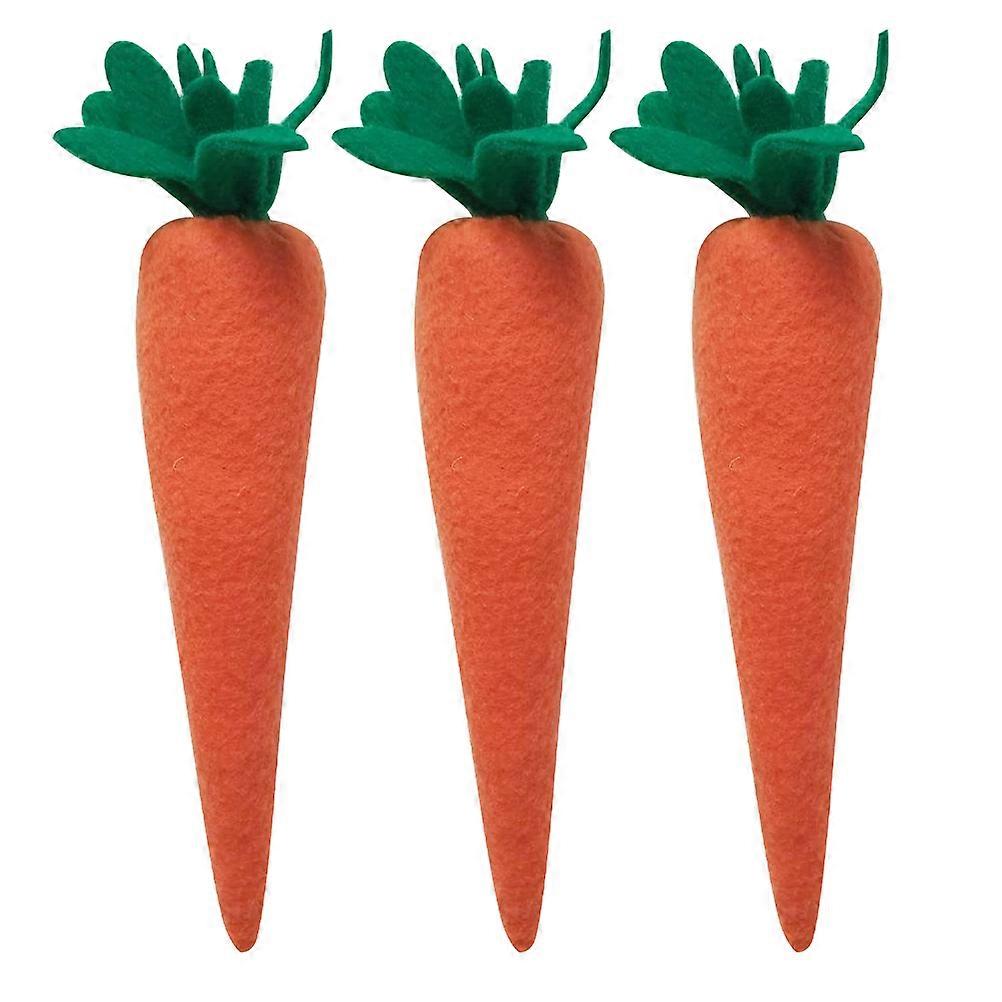 Simulation Carrot Easter Celebration Home Decoration Cartoon Shape 19X4.5X4.5cm Plush Pendant 3Pcs