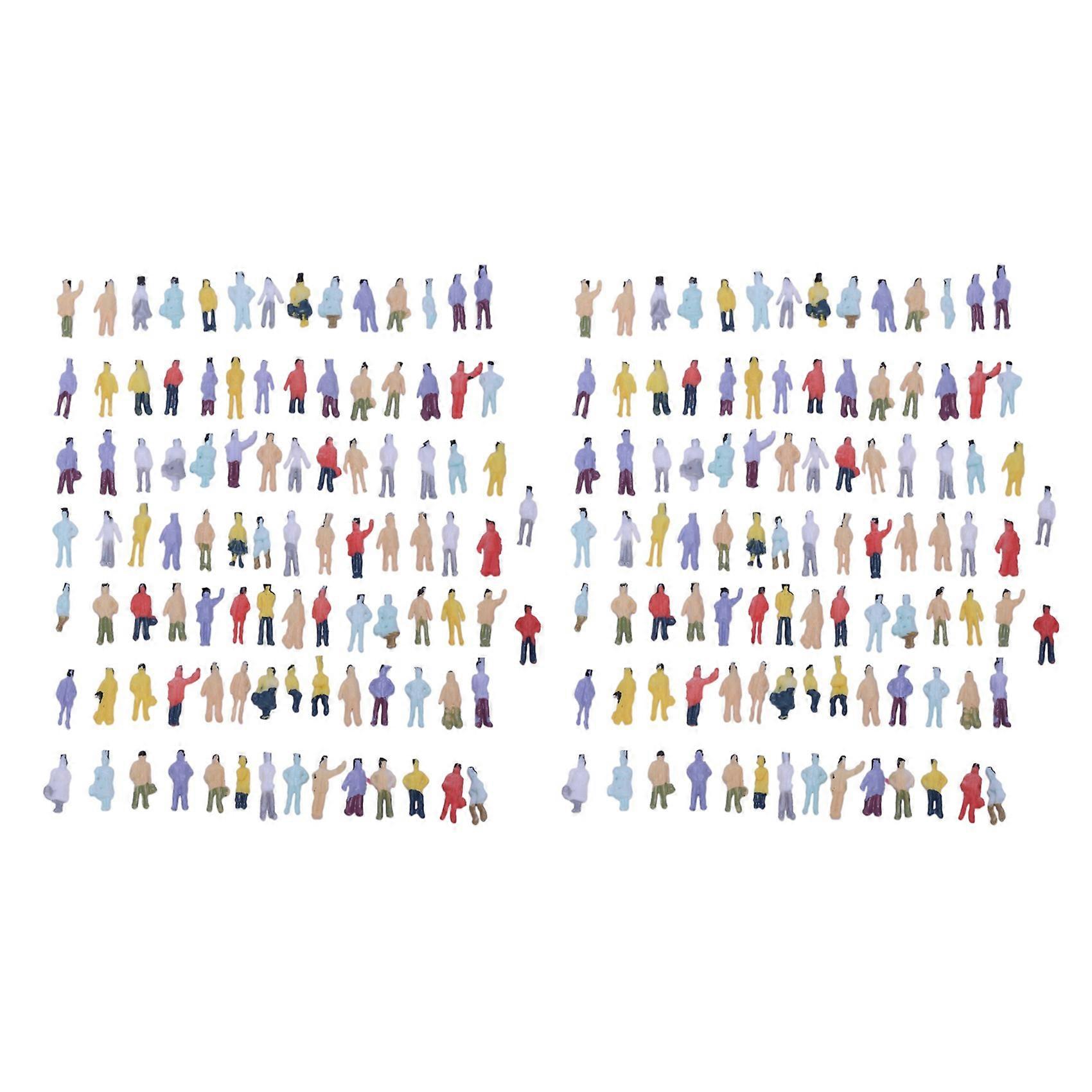 200Pcs Painted Model Train People Figures Scale N (1 to 150)