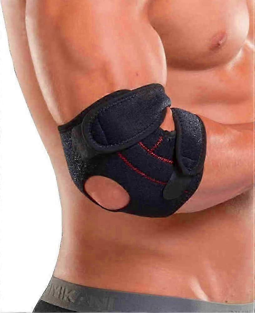 Elbow guard for sports - comfortable support wrap with hook loop