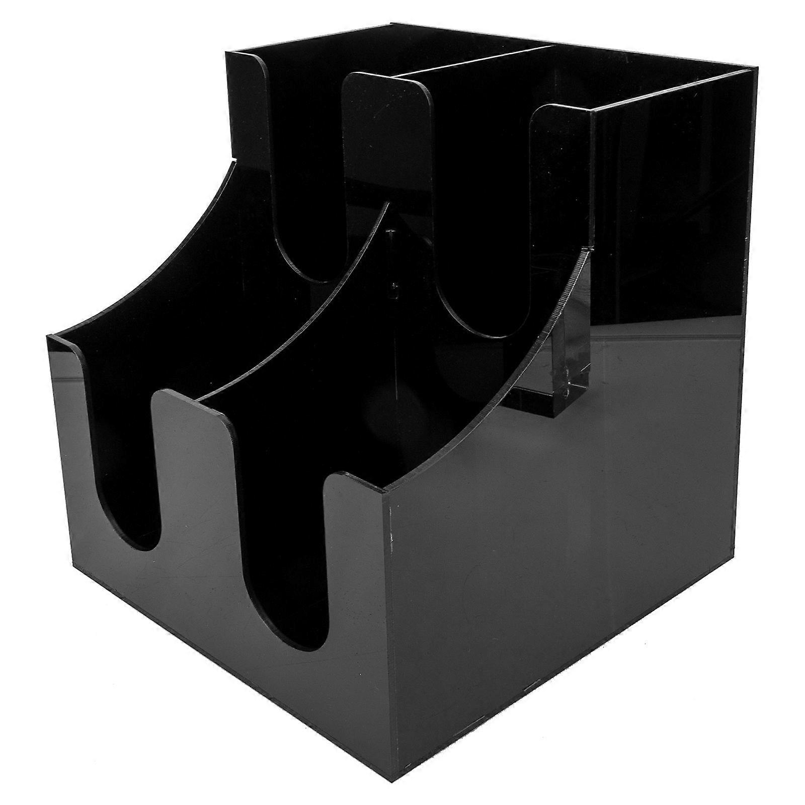 Paper Cup Rack Office Paper Cup Storage Rack Compact Design Acrylic Black 1Pcs