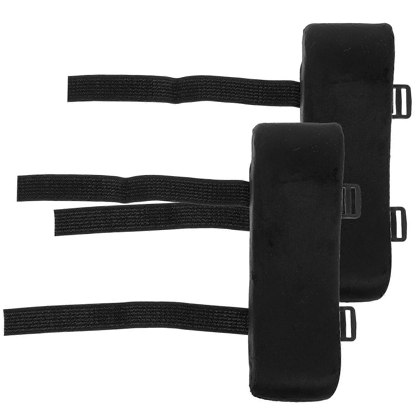 Replaceable Armrest Cushion Prevent Arm Fatigue Home Use Curved Shape Cloth 2Set