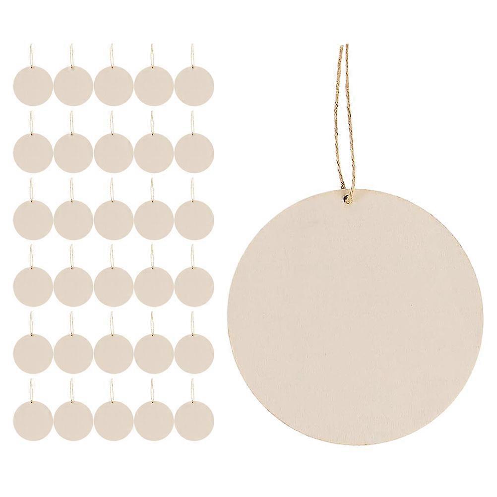 Beige Wooden Slices for Decoration Crafted from Synthetic Material Perfect for DIY Crafts and Projects Size 4.5 inches