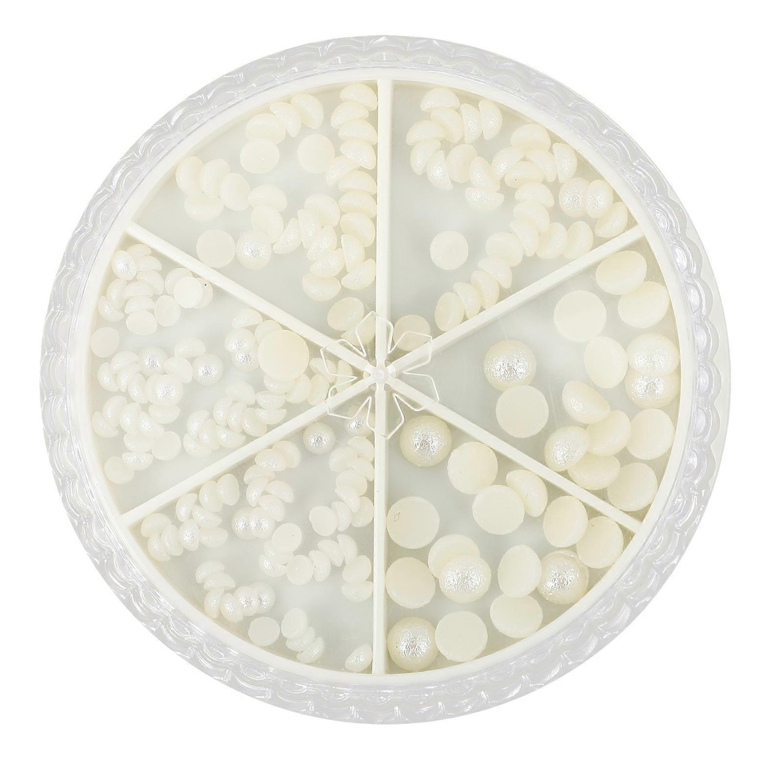 Nail Art Supplies with Pearl Stud Accessories for Decoration Beige Color Easy to Apply at Home
