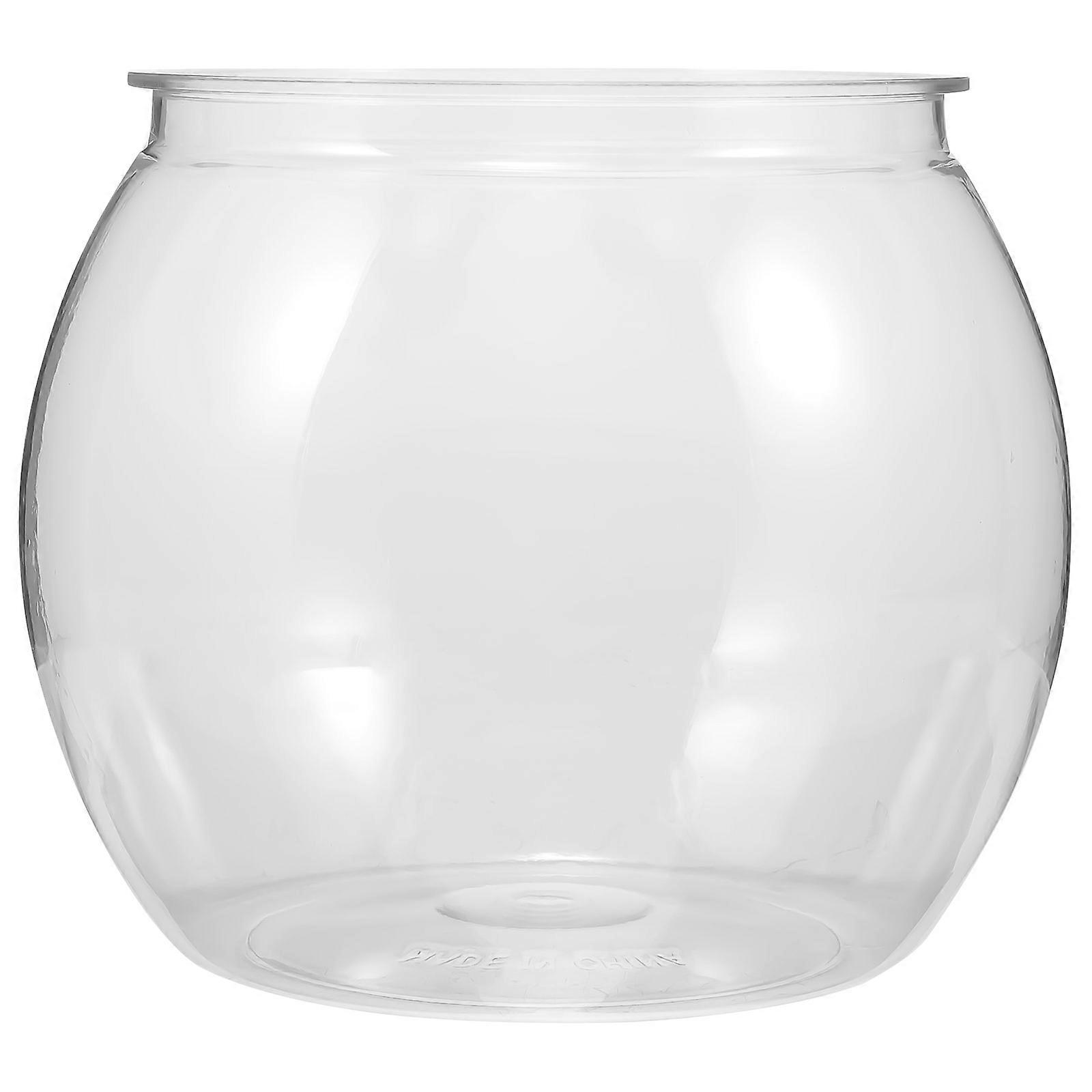 Small Fish Tank Plastic Transparent Aquarium Betta Fish Bowl for Goldfish 1 Set