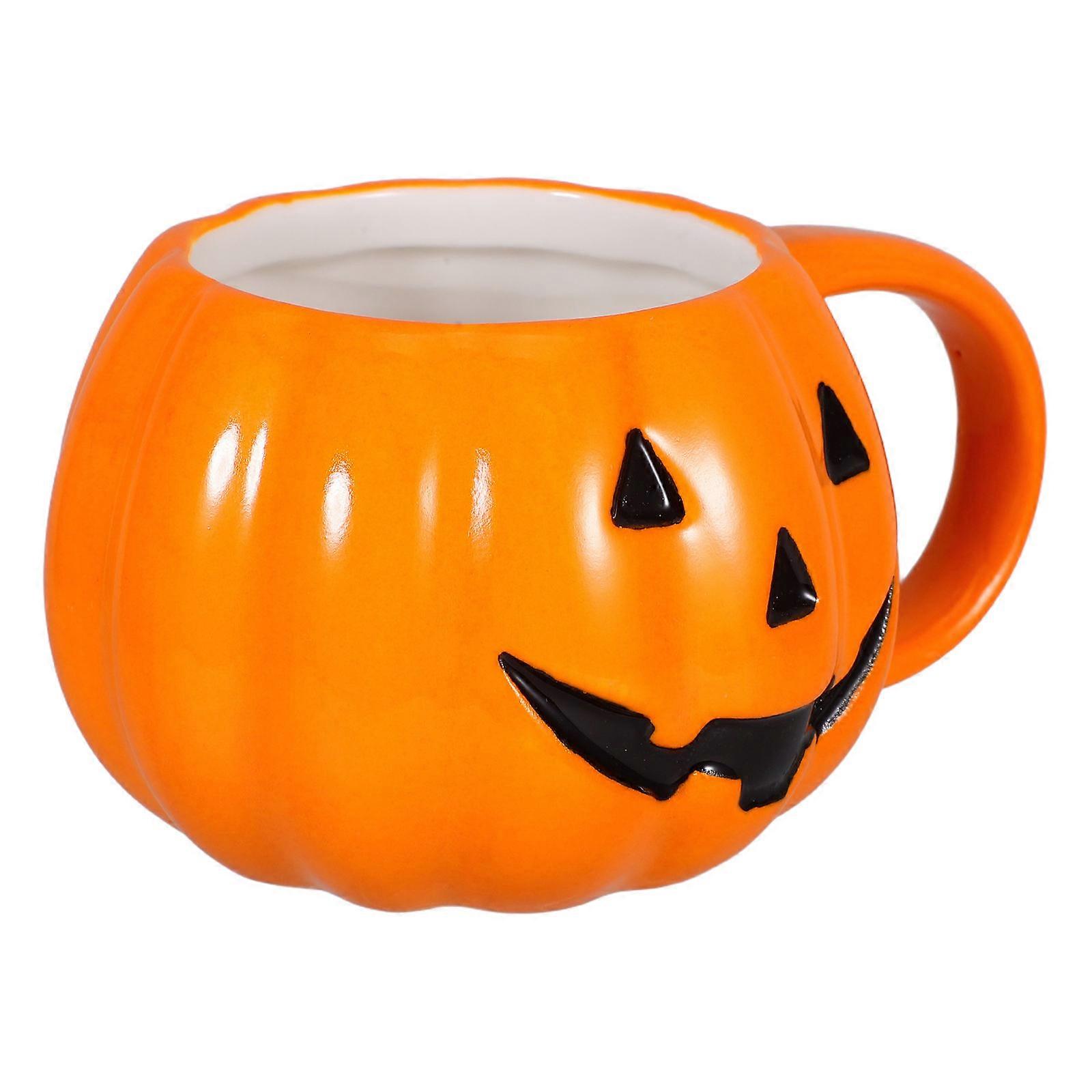 Ceramic Pumpkin Mug for Coffee, Tea, or Milk – Festive Halloween & Autumn Decorative Cup for Home, Office, or Party Use