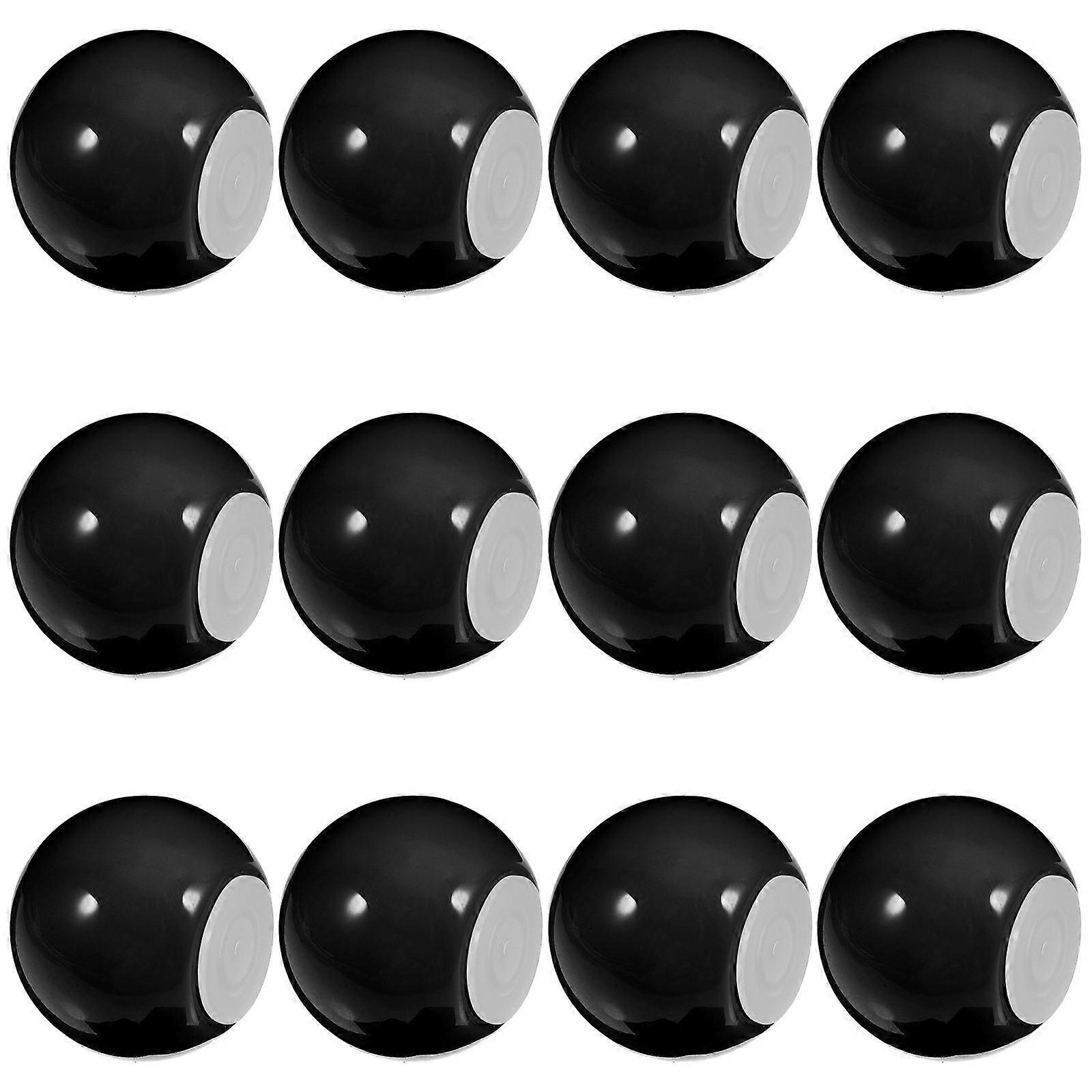 Black Clown Nose Cabinet Knobs for Home Use Durable PP Material Unique Design Easy Installation 12 Pieces