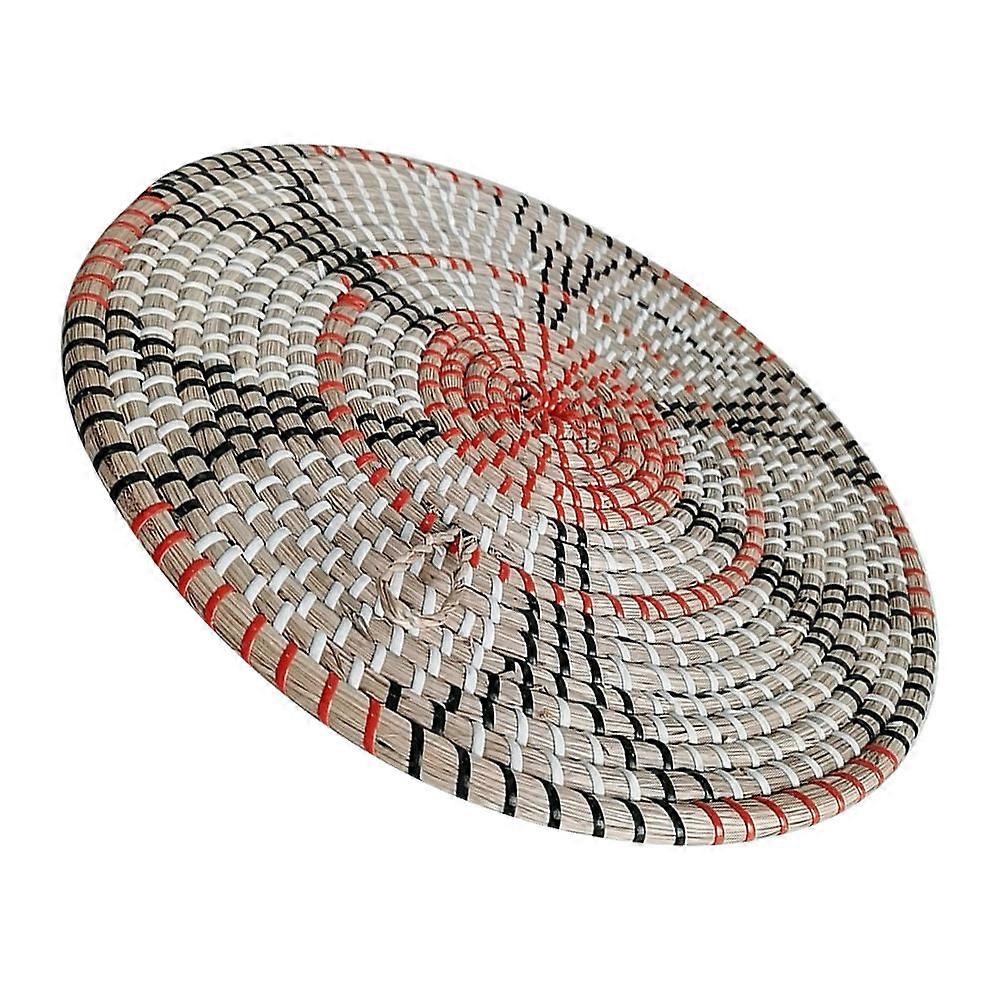 Straw Placemat 1Pack Hand Woven Table Mat Indoor Outdoor Use 30x30cm Anti-Slip