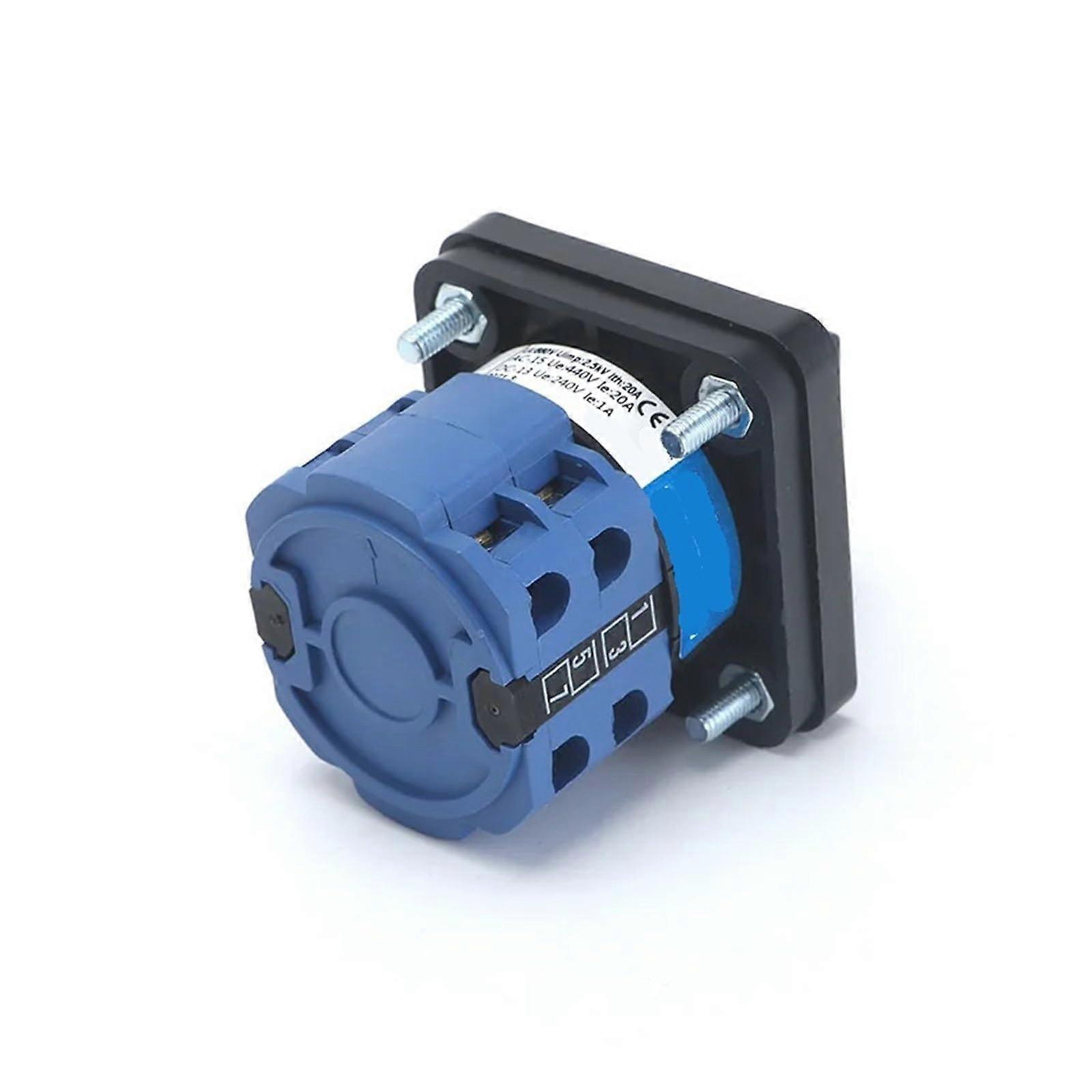 SZW26/LW2620 20A 660V 64x64/48x48 mm panel mount 2phase 8 screw terminals knob cam selector, rotary switch (03.2 0123 48x48mm).